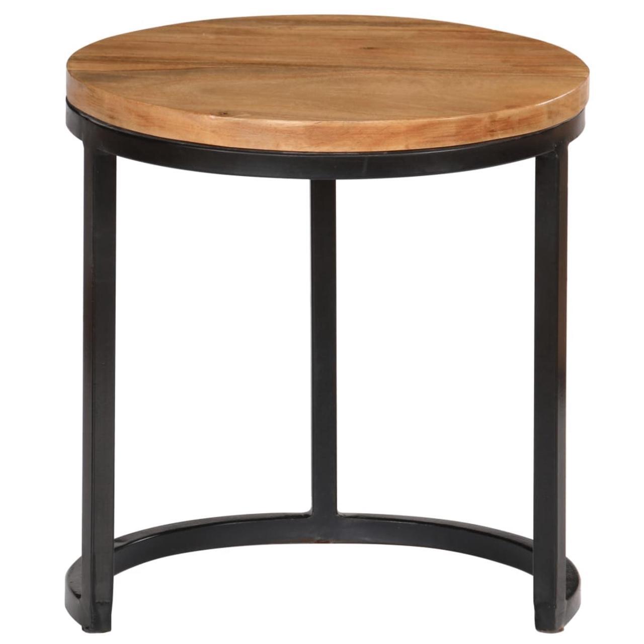 Alt view image 11 of 14 - vidaXL 3 Pieces Solid Acacia Wood Coffee Table Set Sheesham Finish Nesting