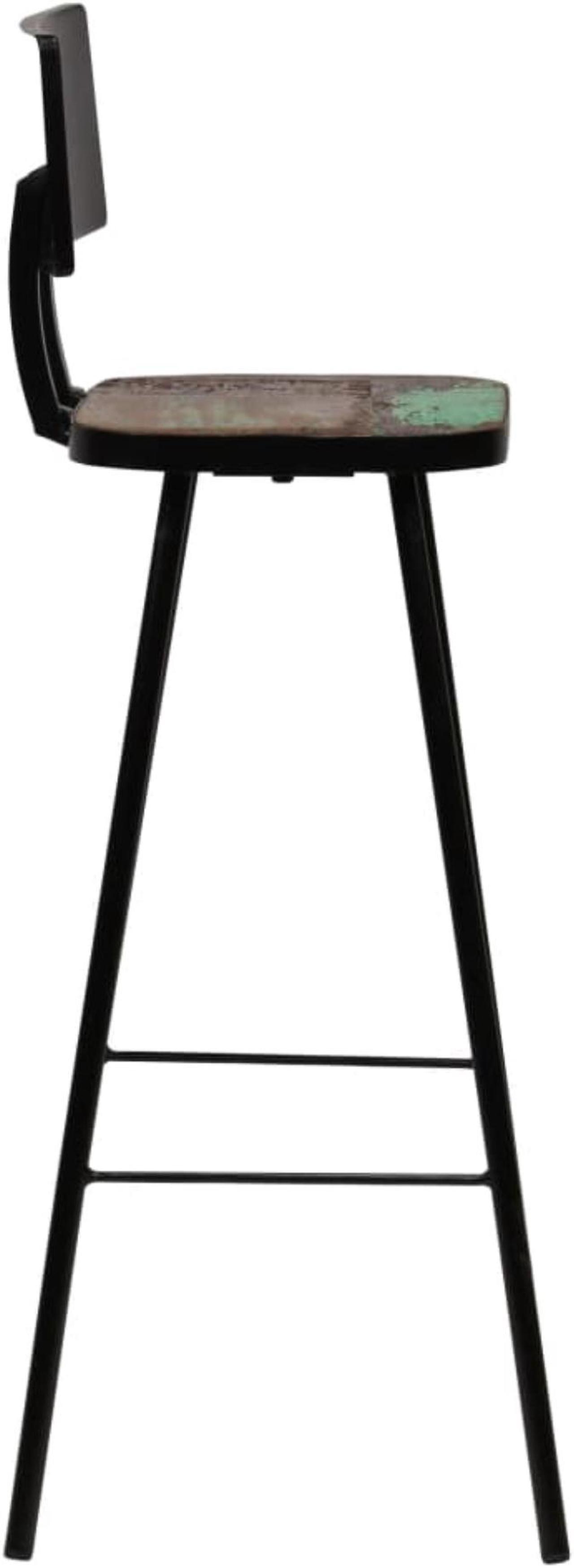 Alt view image 11 of 14 - vidaXL Bar Stools Counter Height Stool Island Stool 4 Pcs Solid Reclaimed Wood