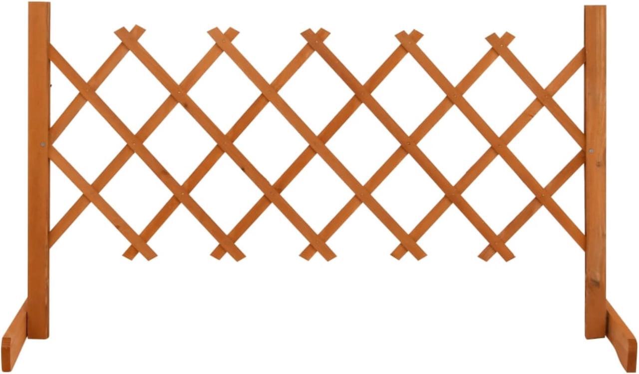 Alt view image 8 of 13 - vidaXL Trellis Fence Garden Trellis Lattice Orange 47.2"x23.6" Solid Firwood