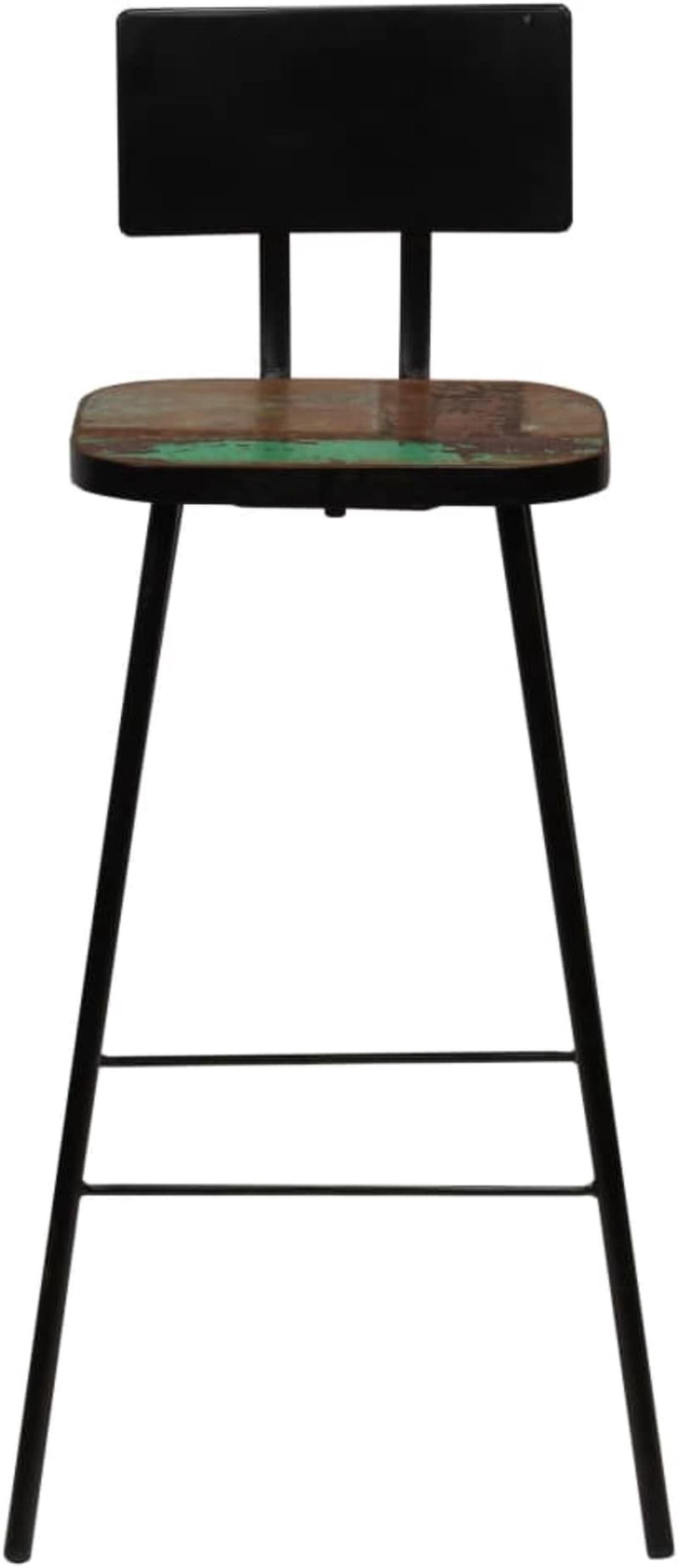 Alt view image 10 of 14 - vidaXL Bar Stools Counter Height Stool Island Stool 4 Pcs Solid Reclaimed Wood