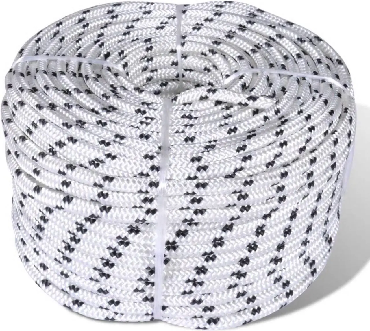 Alt view image 3 of 6 - vidaXL Braided Rope Coil Boat Line for Marine Boat Rigging Lines Polyester