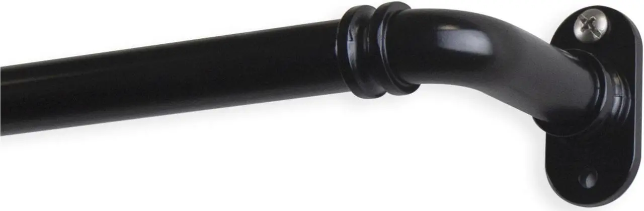 Main image of 5/8 inch Blackout Curtain Rod 84-120 inch - Black