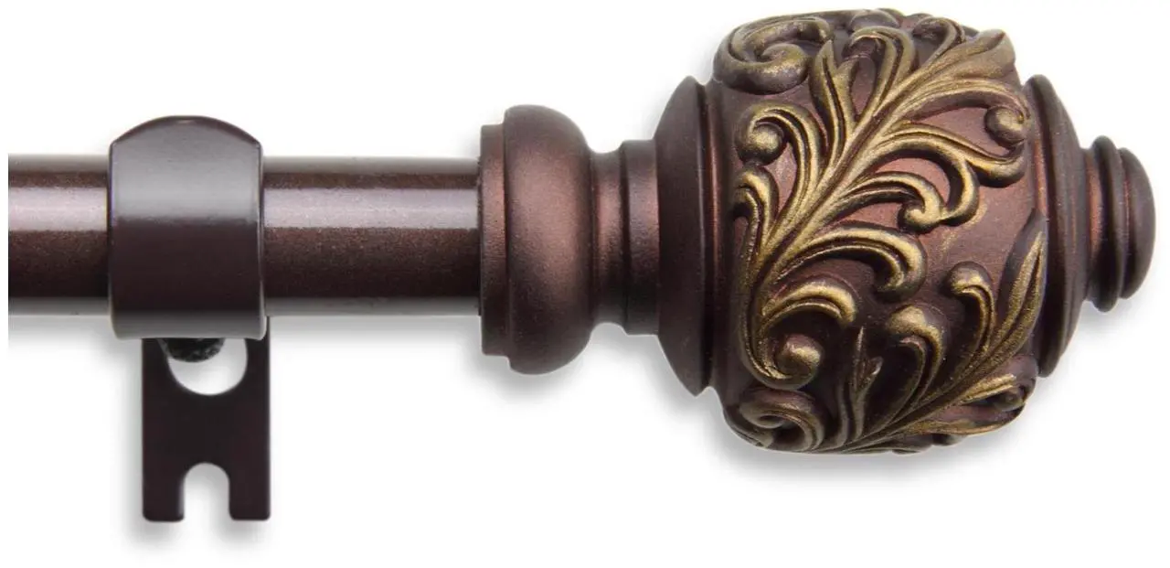 Main image of Ivana Curtain Rod 5/8 inch 28-48 Inch - Cocoa