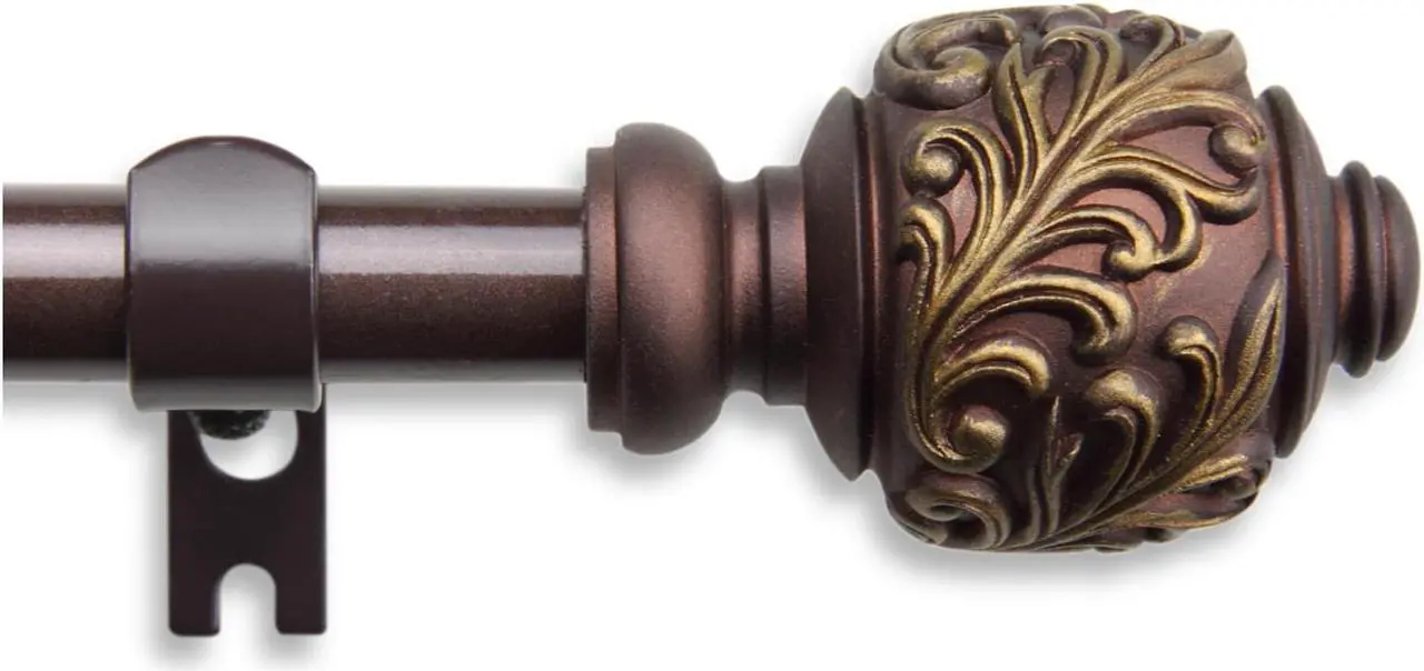 Main image of Ivana Curtain Rod 5/8 inch 84-120 Inch - Cocoa