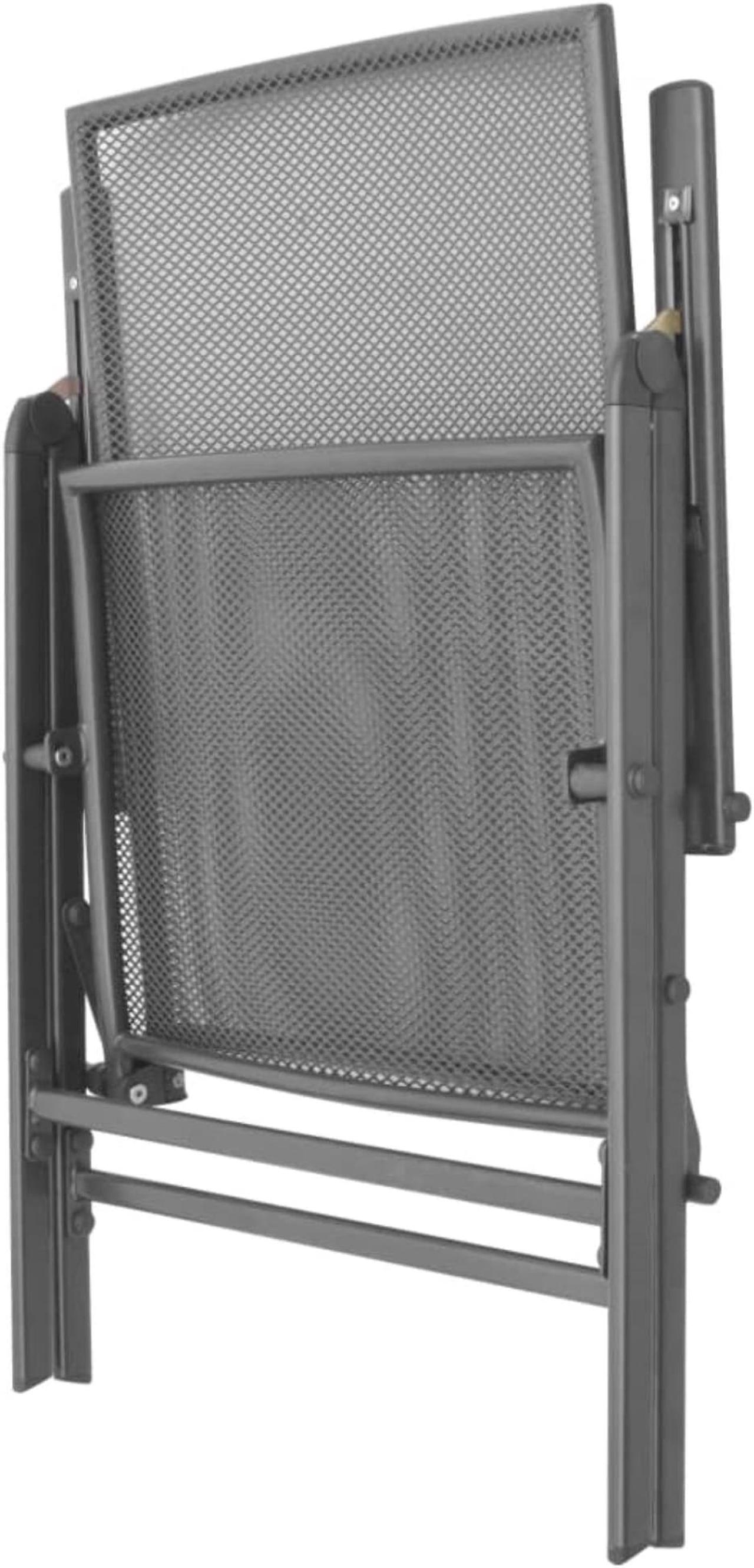 Alt view image 6 of 16 - vidaXL Stackable Patio Chairs 2 Pcs Stack Chair with Metal Frame Steel Gray