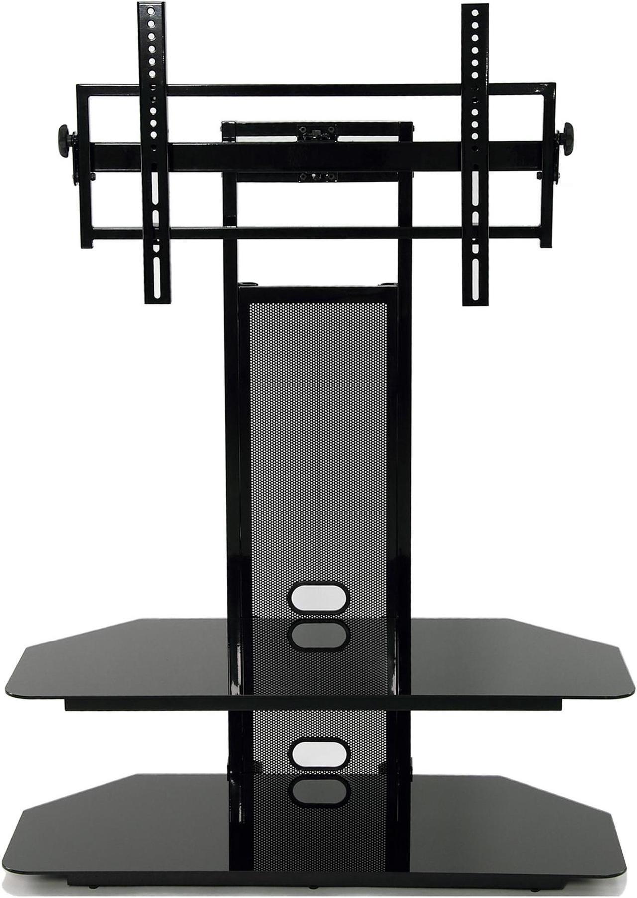 Main image of Flat panel TV mounting system w/ 2 AV shelves for up to 80" plasma or LCD/LED TVs