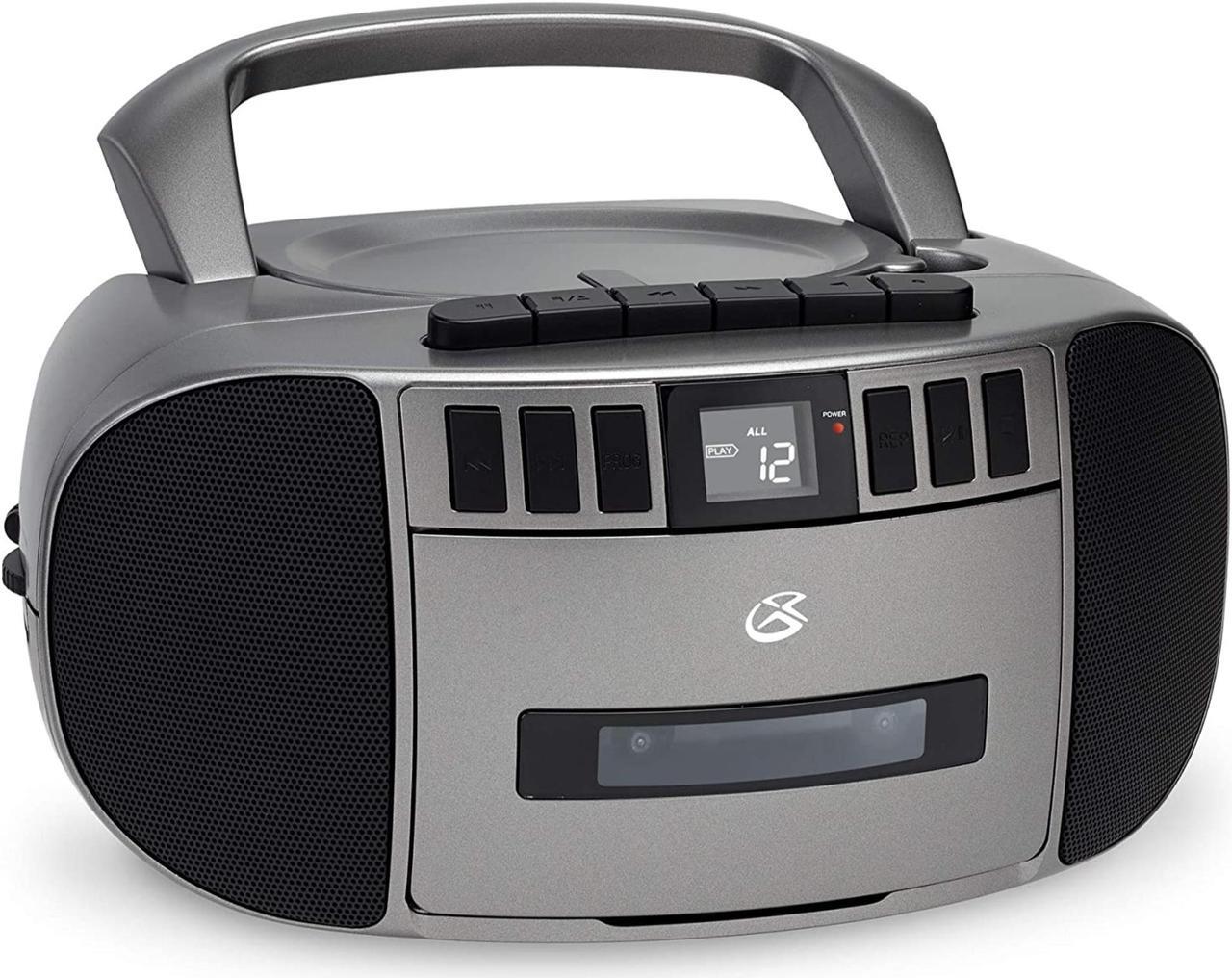 Main image of GPX CD-CASSETTE-AM/FM-BOOMBOX-W/AUX SILV