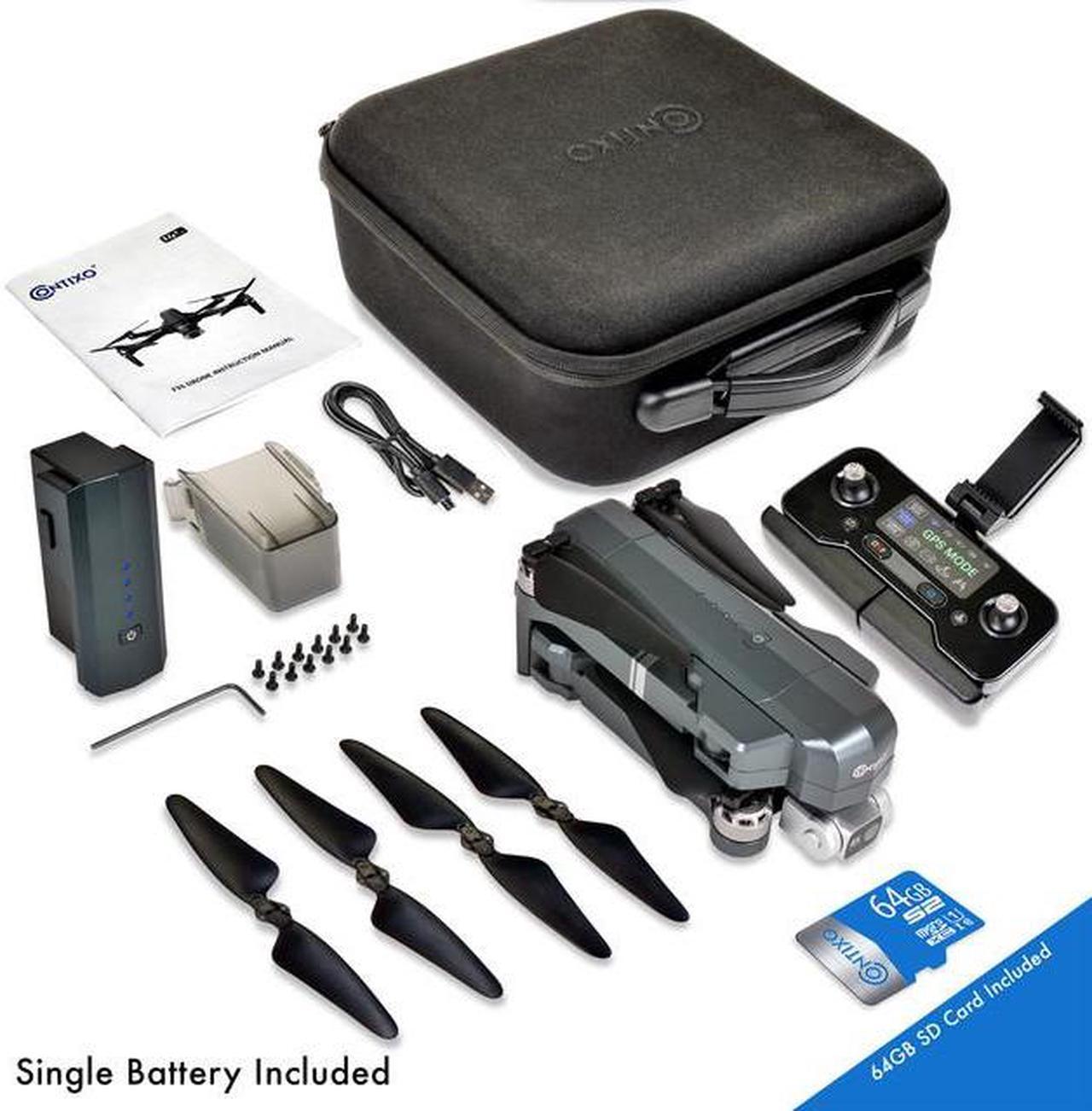 Alt view image 11 of 12 - Contixo F35 GPS Drone with 4K UHD Camera 2-Axis Self-stabilizing Gimbal 5G WiFi FPV RC Quadcopter Brushless Drone for Adults, Bonus 64GB SD Card Carrying Case