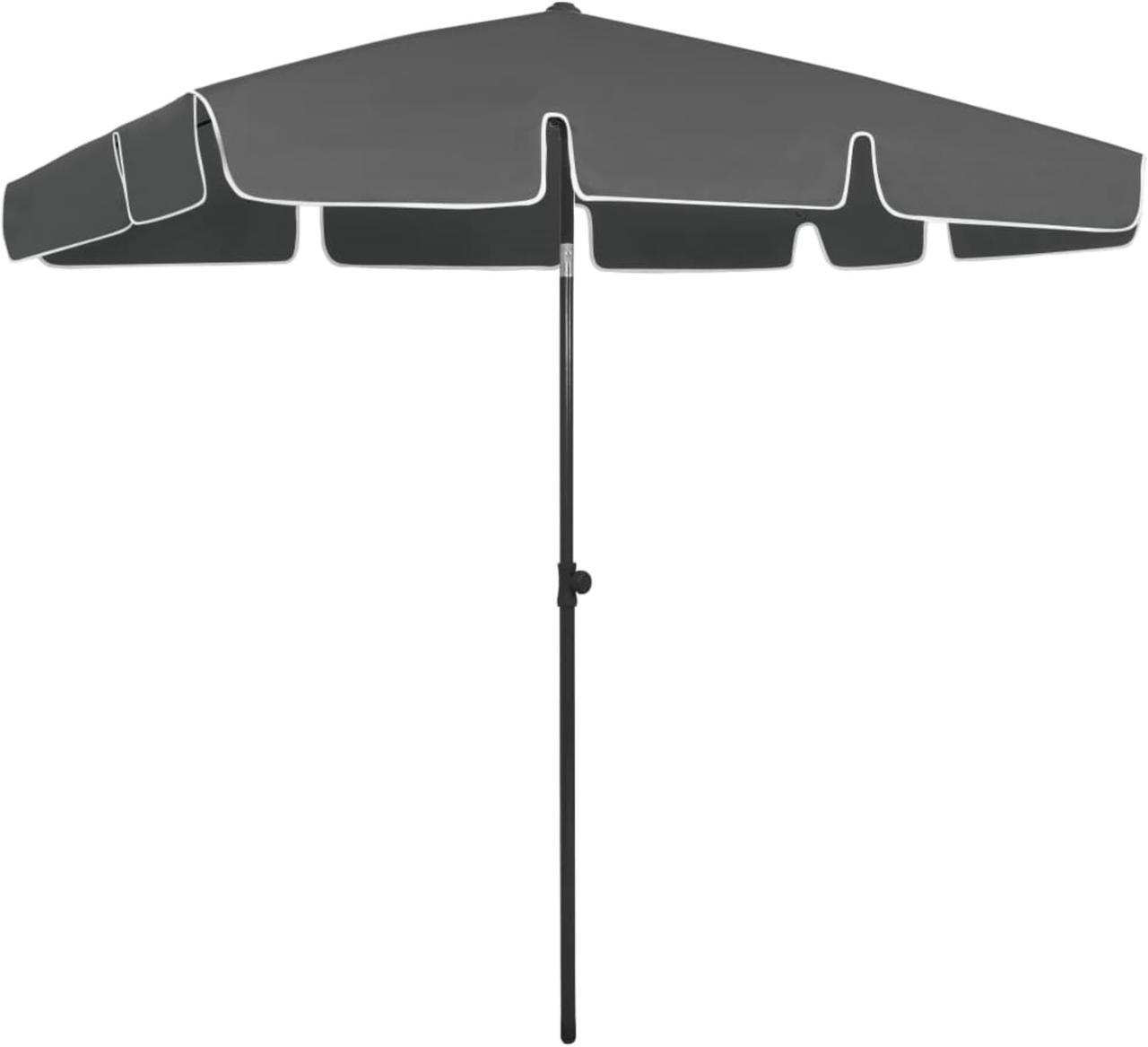 Alt view image 8 of 13 - vidaXL Garden Parasol with Metal Pole 390 cm Green