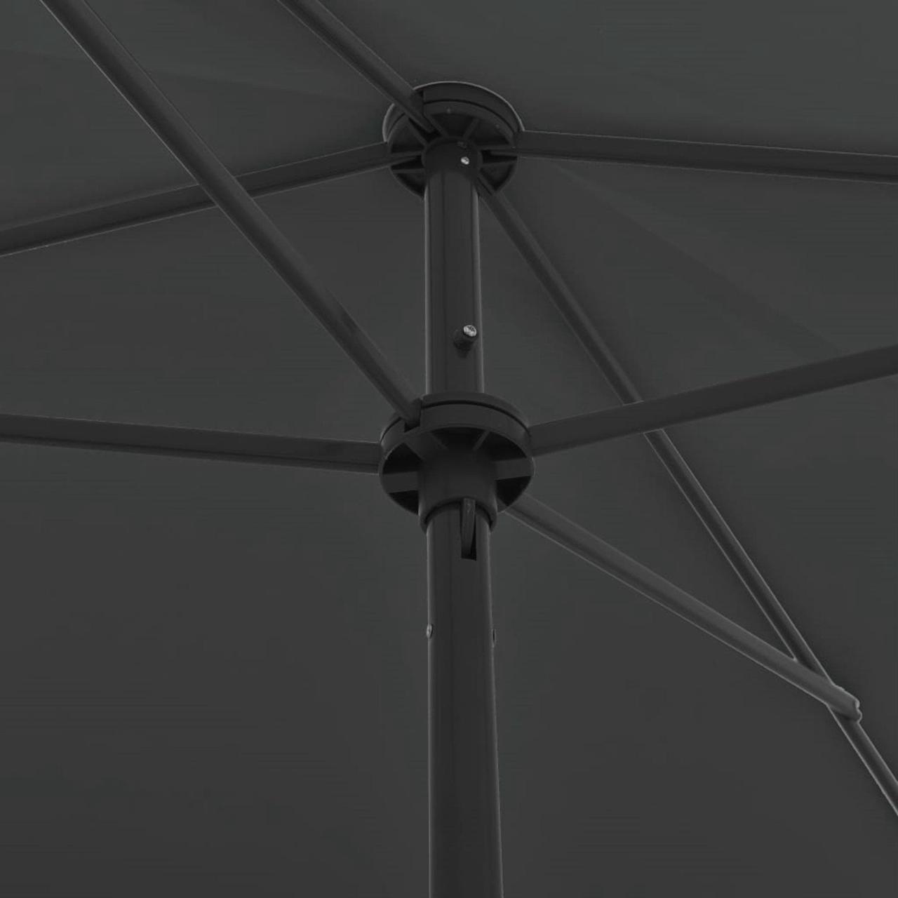 Alt view image 9 of 13 - vidaXL Garden Parasol with Metal Pole 390 cm Green