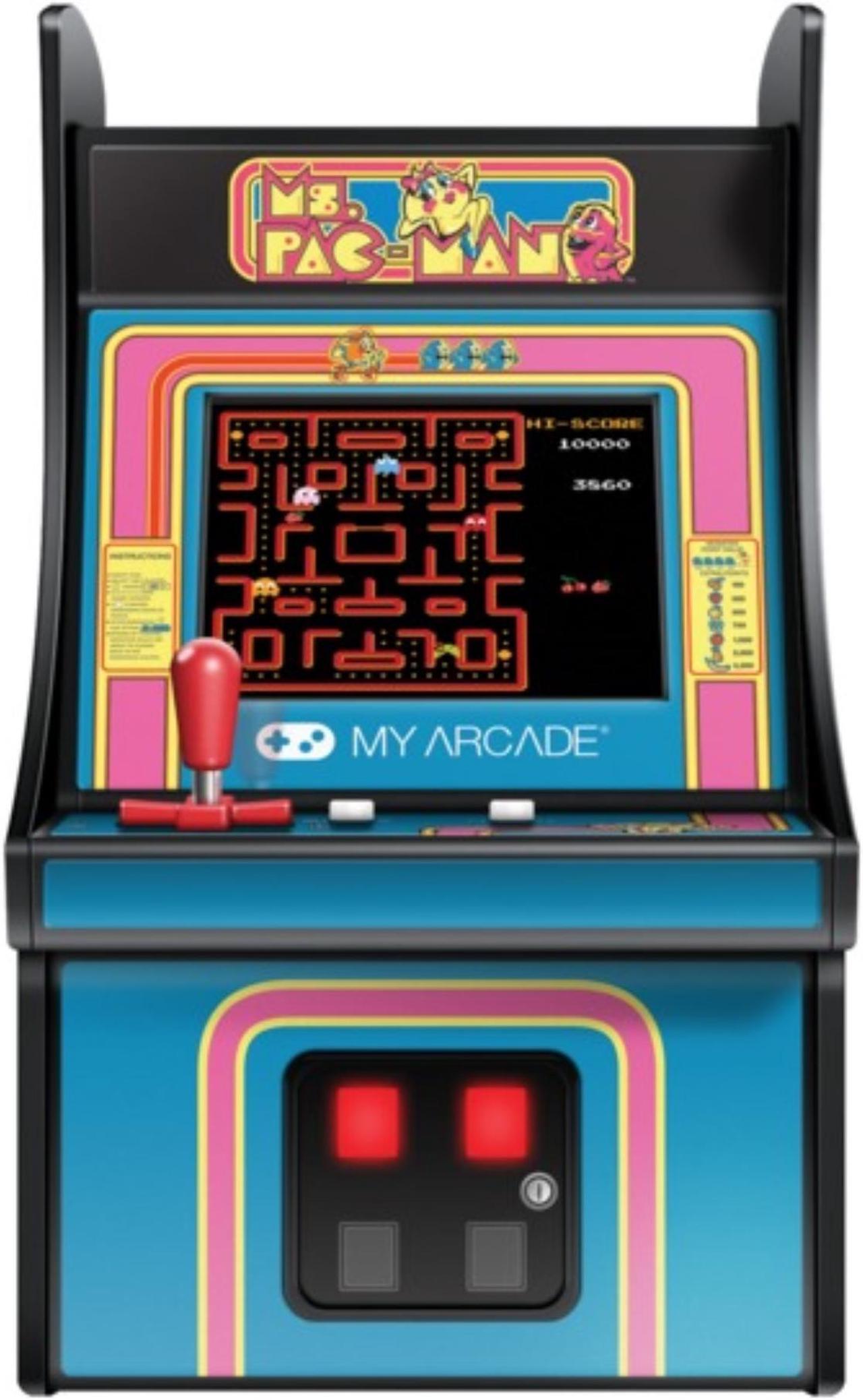 Alt view image 11 of 18 - My Arcade Ms. Pac-Man Micro Player 6" Collectable Portable Handheld Video Game
