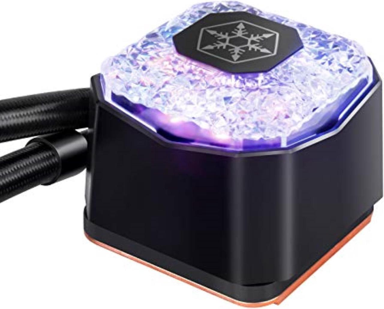 Alt view image 3 of 7 - Silverstone IceGem 280, 280mm high-performance ARGB AIO liquid cooler with 2 x 140mm ARGB fans