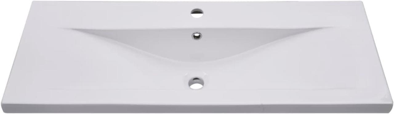 Alt view image 8 of 18 - vidaXL Wash Basin Built-in Basin Vanity Sink Small Basin Bath Sink Ceramic White