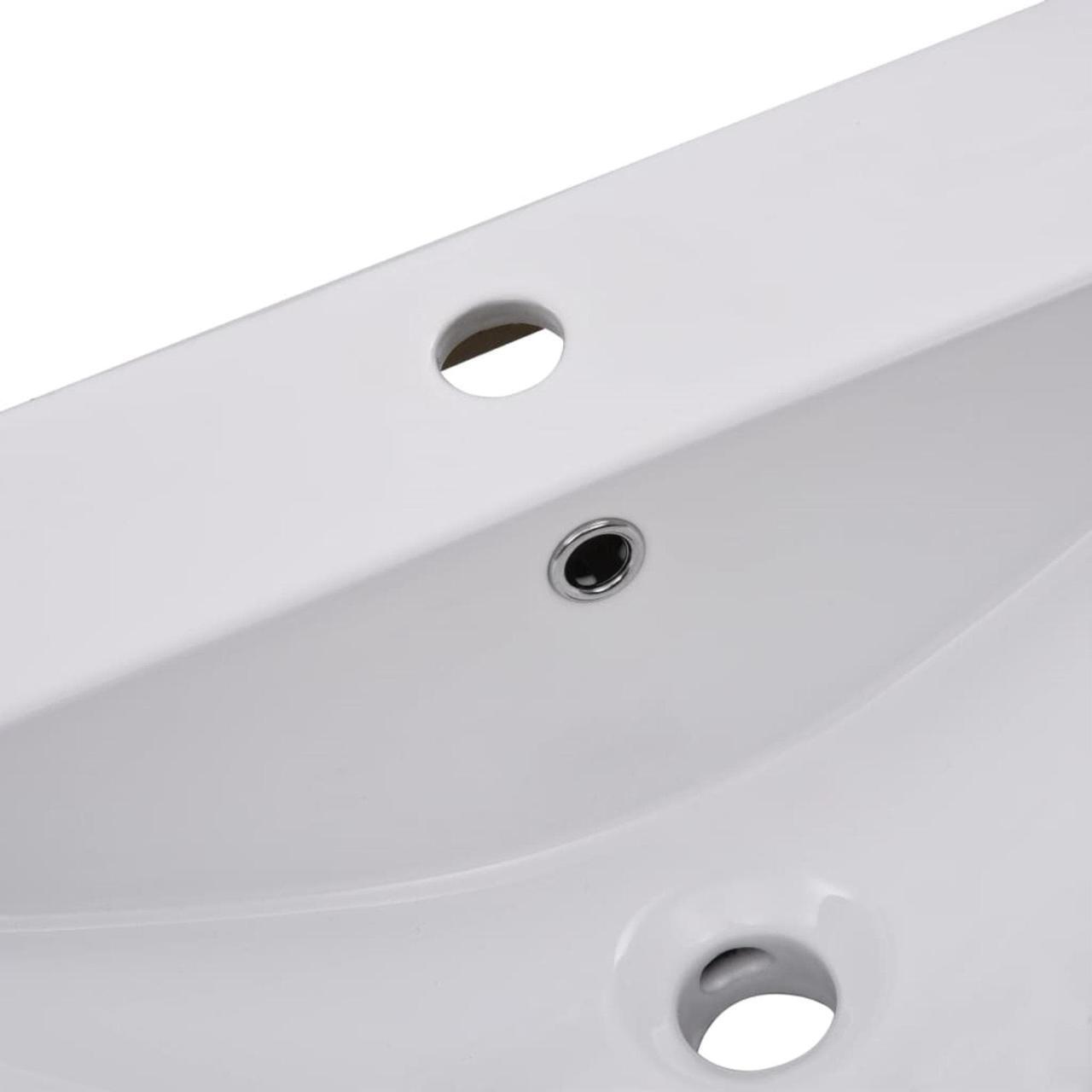 Alt view image 10 of 18 - vidaXL Wash Basin Built-in Basin Vanity Sink Small Basin Bath Sink Ceramic White