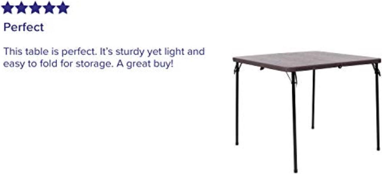 Alt view image 11 of 20 - 2.83-Foot Square Bi-Fold Gray Plastic Folding Table with Carrying Handle