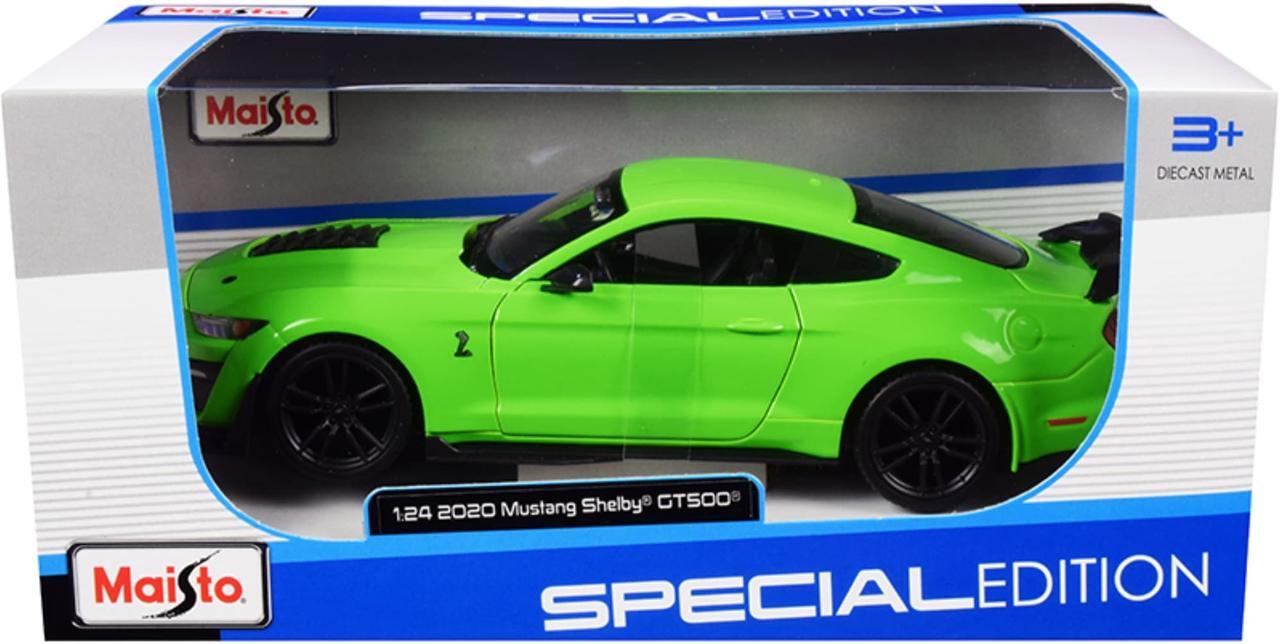 Main image of 2020 Ford Mustang Shelby GT500 Bright Green 1/24 Diecast Model Car by Maisto