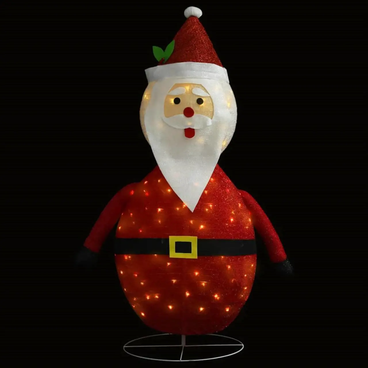 Alt view image 2 of 16 - vidaXL Christmas Decoration Xmas Santa Claus Figure with LEDs Luxury Fabric