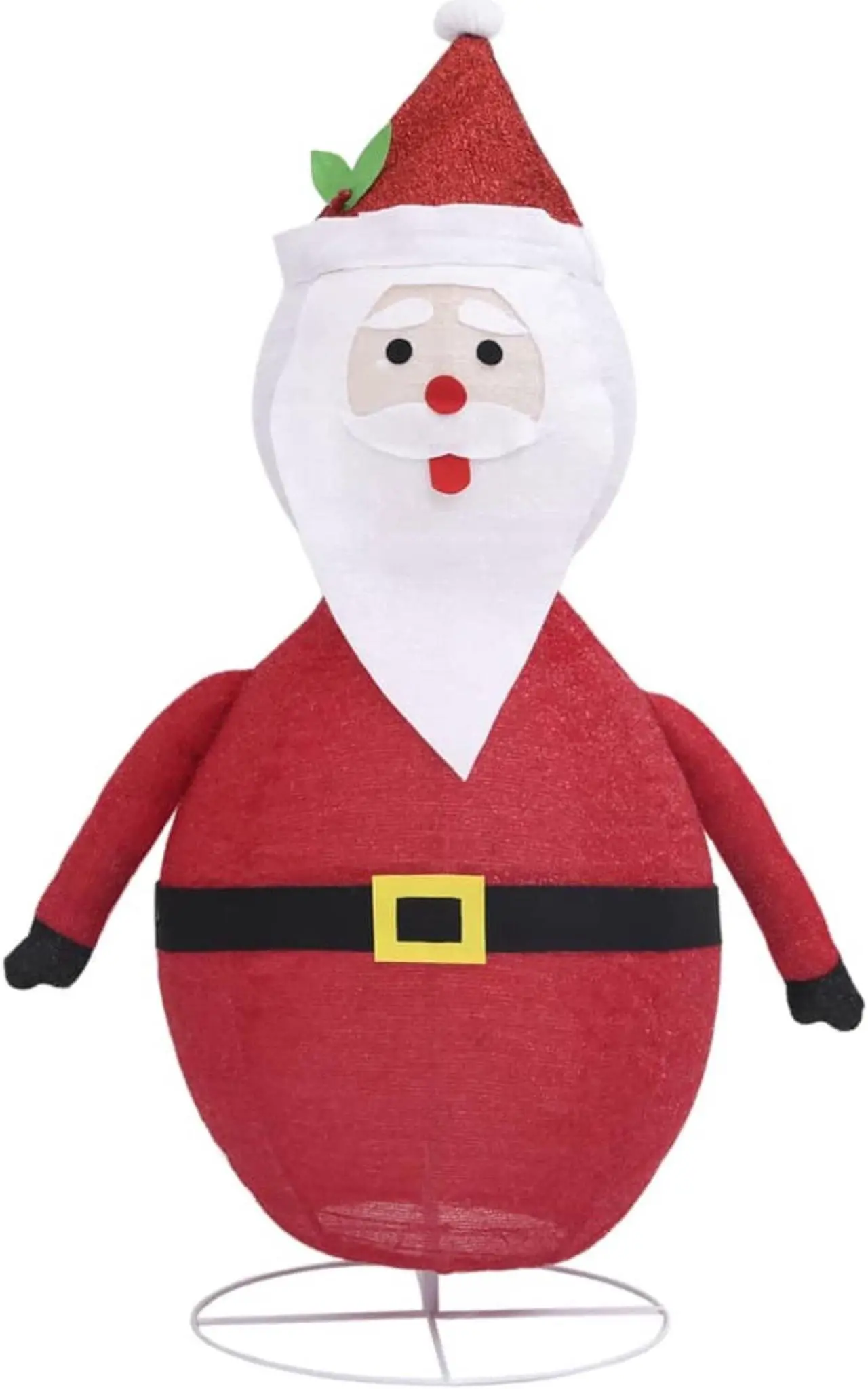 Alt view image 5 of 16 - vidaXL Christmas Decoration Xmas Santa Claus Figure with LEDs Luxury Fabric