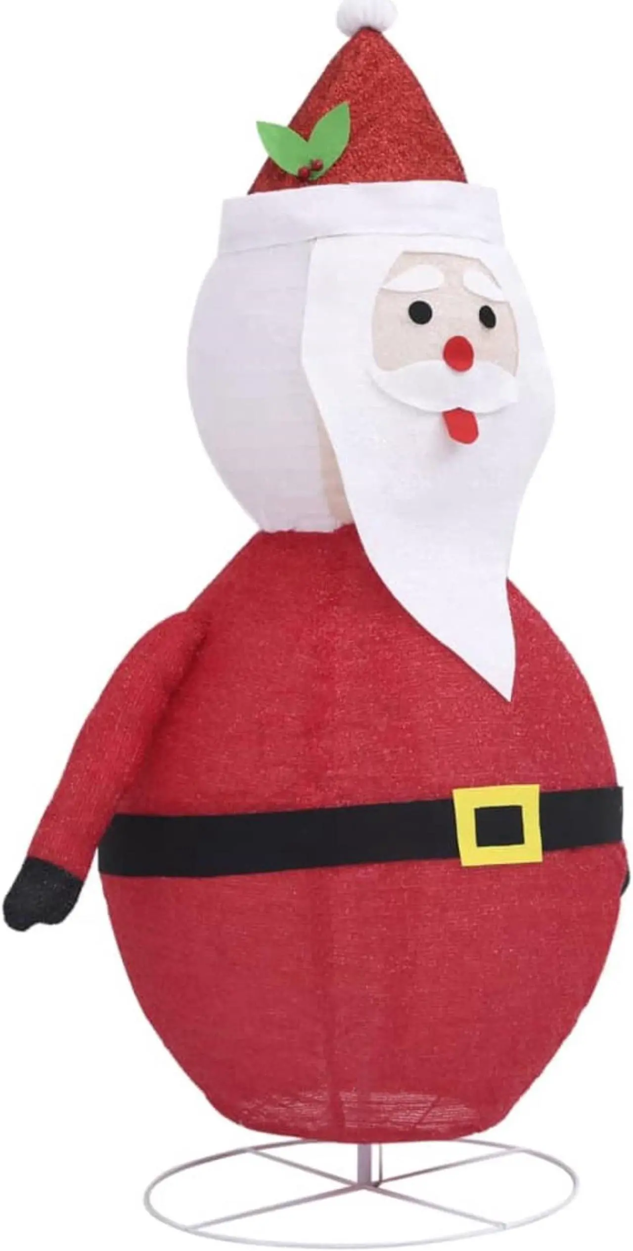 Alt view image 6 of 16 - vidaXL Christmas Decoration Xmas Santa Claus Figure with LEDs Luxury Fabric