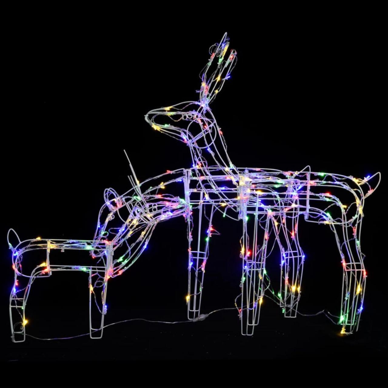 Alt view image 10 of 13 - vidaXL Christmas Reindeers 3 Pcs Christmas Lighting Decoration Multicolor
