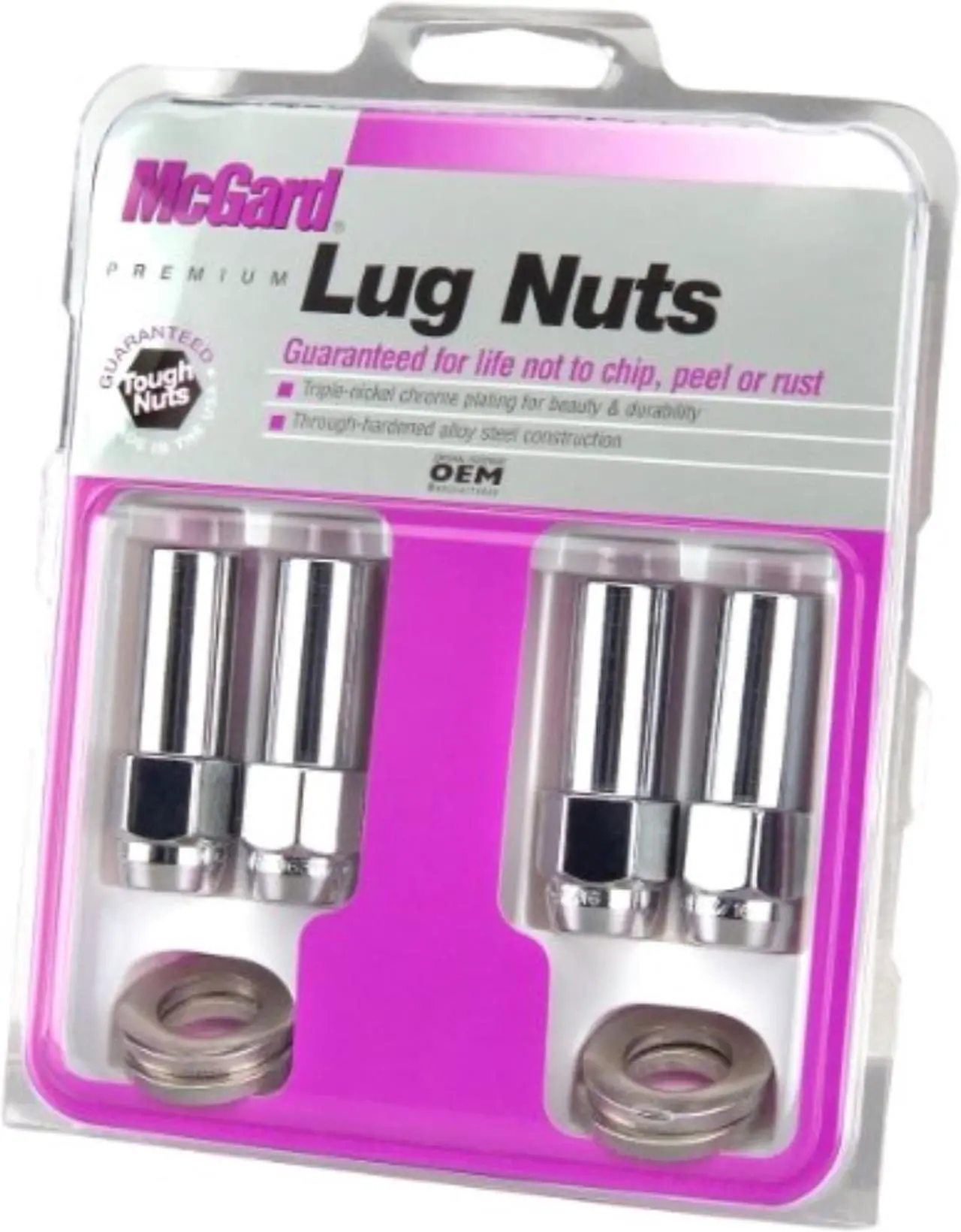 Alt view image 10 of 11 - McGard 63016 Chrome Extra Long 1.365" Shank Style Lug Nut Set (M12 x 1.5)