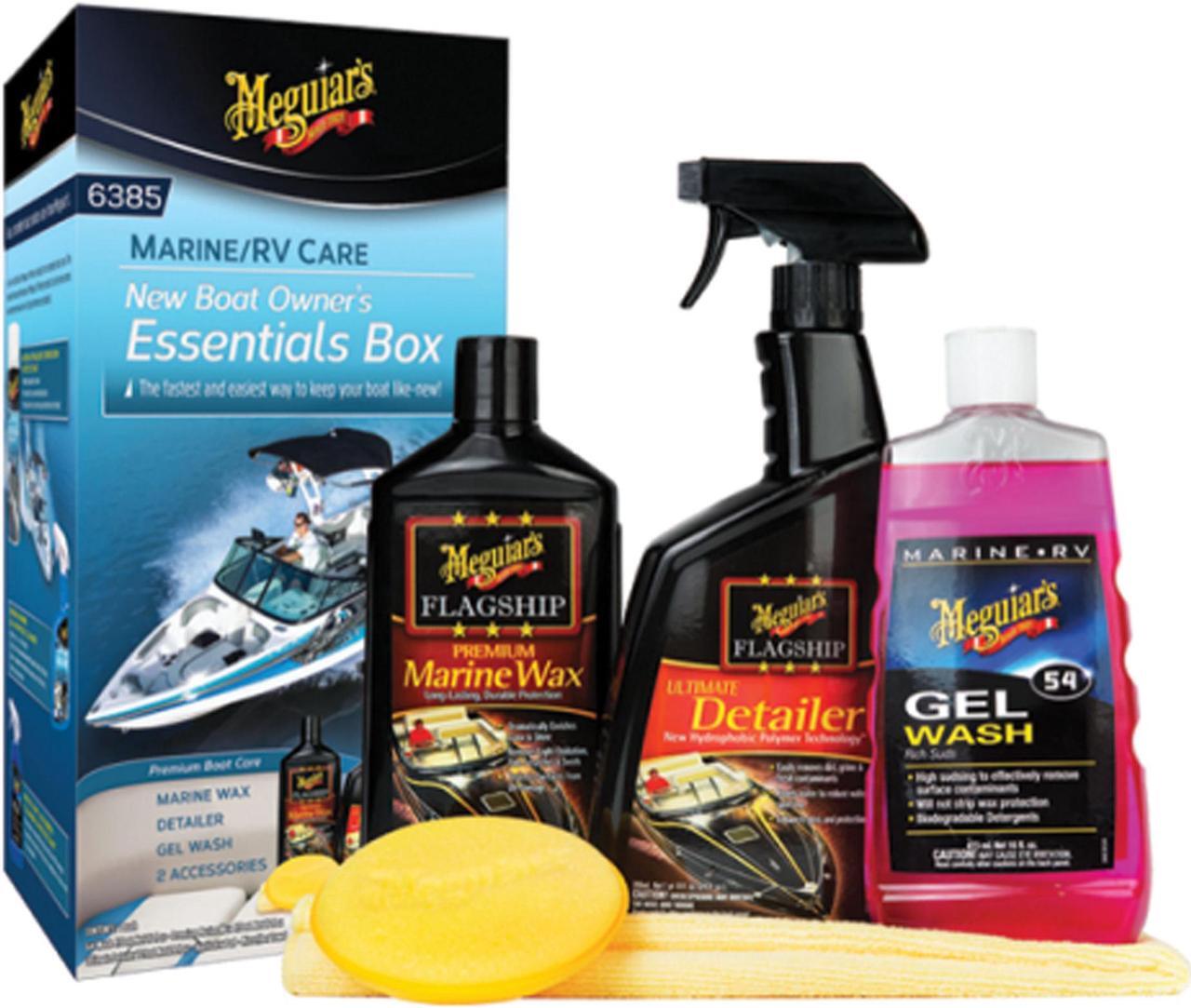 Alt view image 6 of 7 - Meguiar's M6385 New Boat Owners Essential Box 5 Piece Cleaning Wax Wash Kit