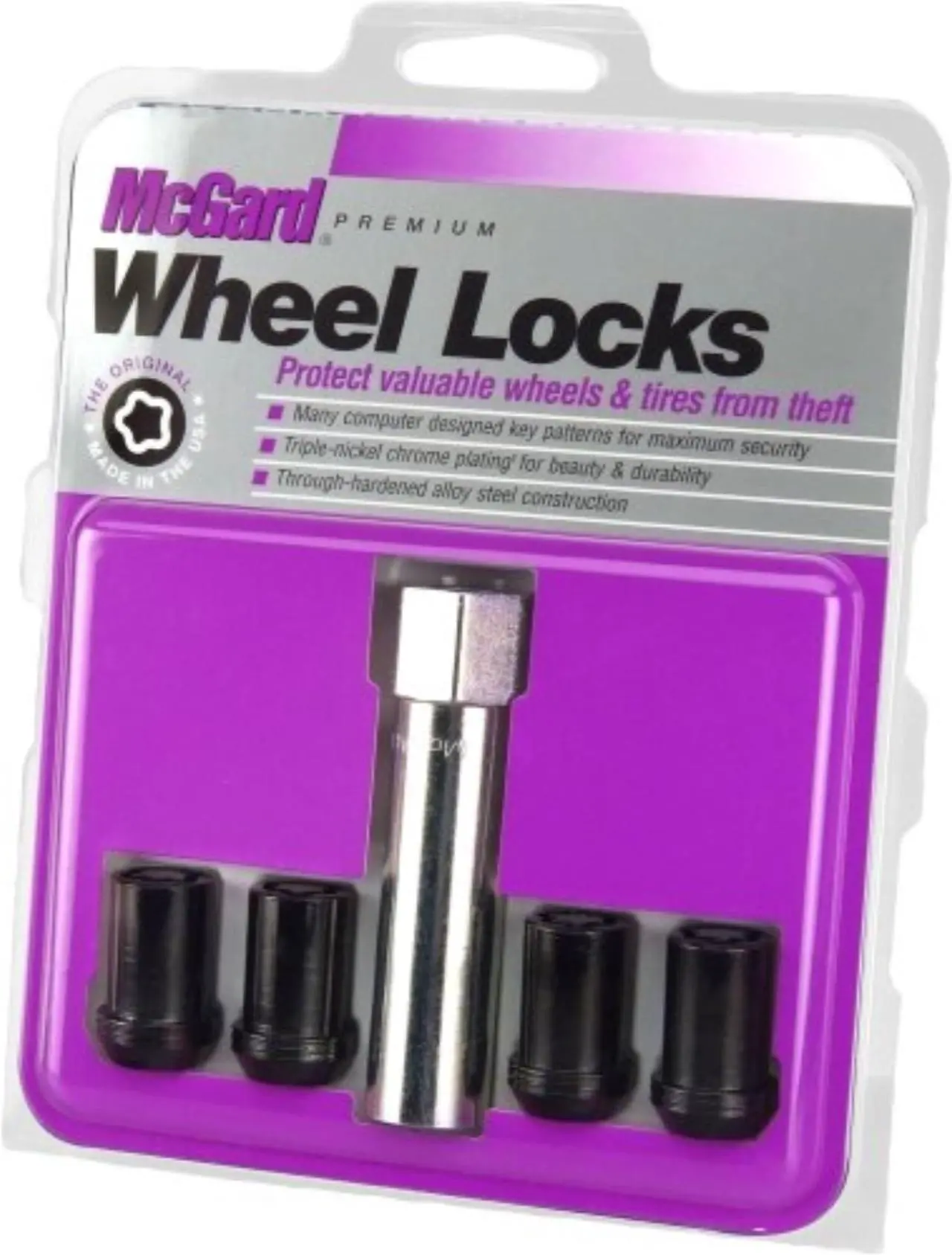 Alt view image 9 of 15 - McGard 25357 Wheel Lock Set - 7/8" Hex x M12 x 1.5" Thread - Black/Chrome