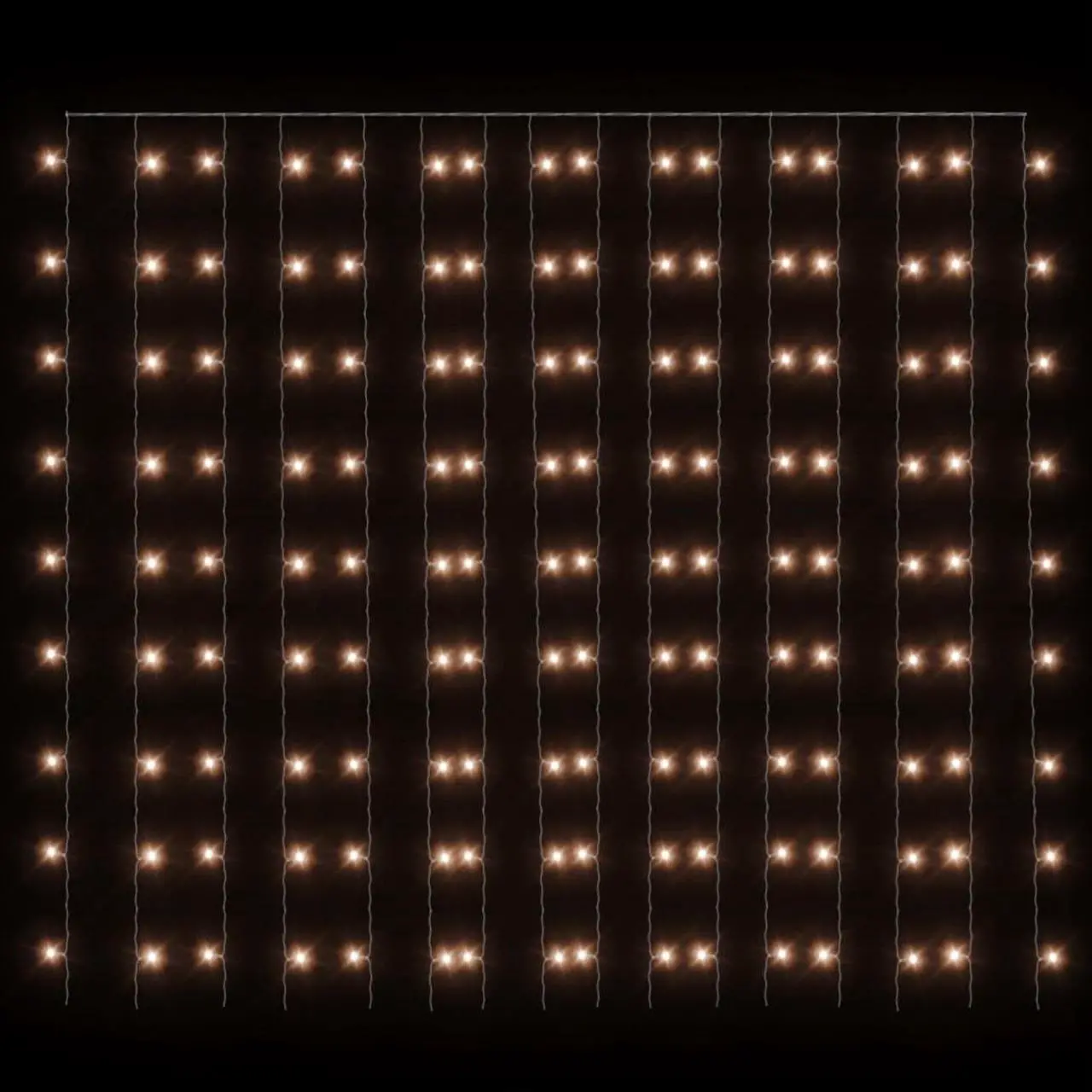 Alt view image 4 of 11 - vidaXL LED Curtain Fairy Lights 1.2"x1.2" 300 LED Warm White 8 Function