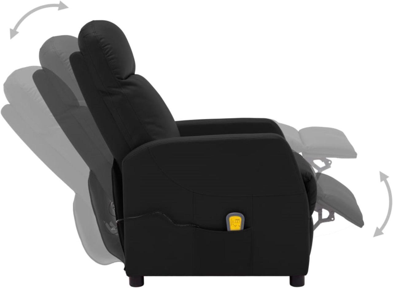 Alt view image 10 of 18 - vidaXL Massage Chair Leisure Lounge Recliner for Home Theater Black Faux Leather