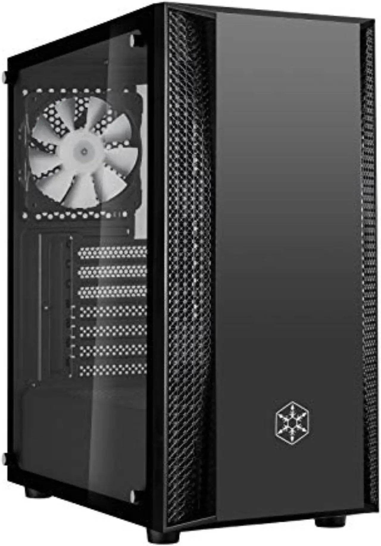 Main image of ATX Case/120mm Black Fan x1 included/U3x2,U2x1,CTIA Audio x1/3.5"x1 + 2.5"x6/Aggressive Design /TG Side Panel /Black Steel Body and ABS Bazel