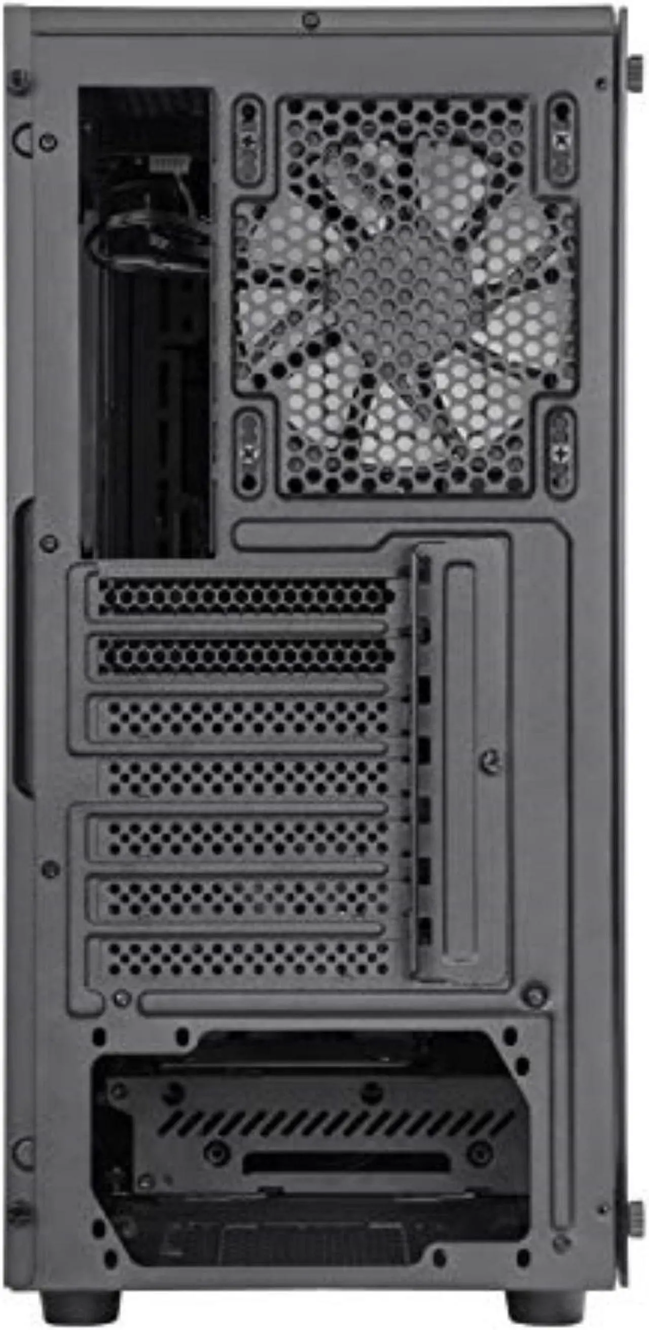 Alt view image 4 of 6 - ATX Case/120mm Black Fan x1 included/U3x2,U2x1,CTIA Audio x1/3.5"x1 + 2.5"x6/Aggressive Design /TG Side Panel /Black Steel Body and ABS Bazel