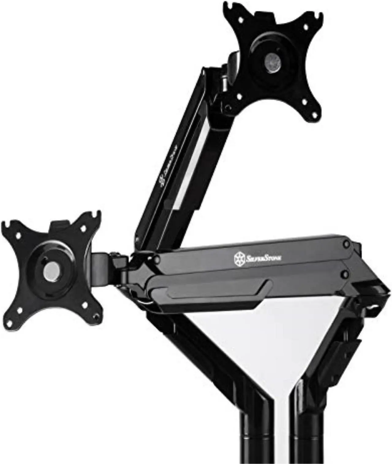 Alt view image 4 of 13 - Gas Spring Swing Dual Monitor Mount,support up to 32 monitor and 9KG(19.8lbs), Meet VESA Mounting Interface Standard
