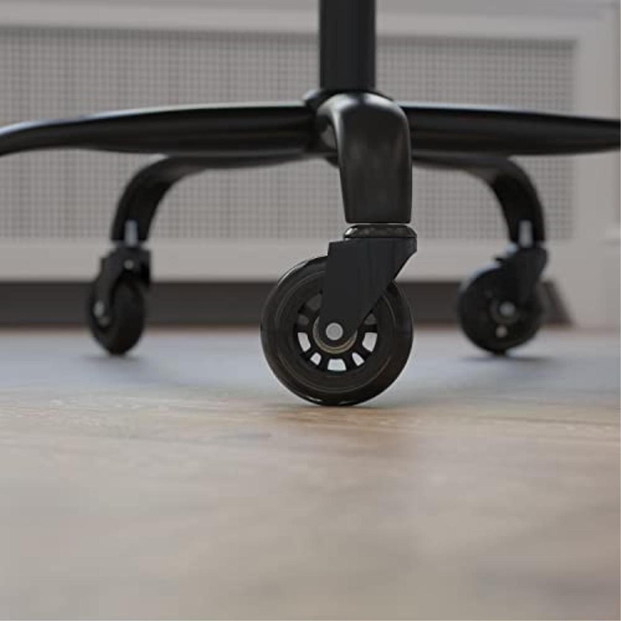Alt view image 5 of 15 - Transparent Polyurethane Replacement Rollerblade Casters for Office Chairs - Rollerblade Wheels - Hardwood Floors & Carpet, Set of 5