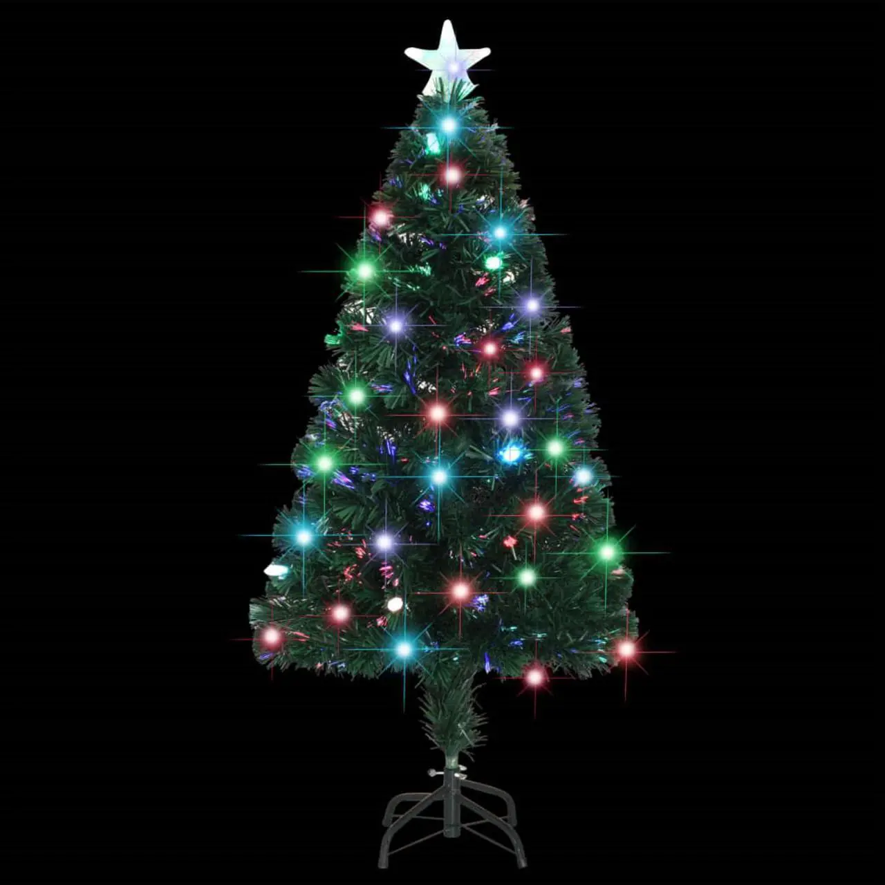 Alt view image 2 of 16 - vidaXL Pre-lit Christmas Tree with Stand Xmas Tree Decoration 135 Branches
