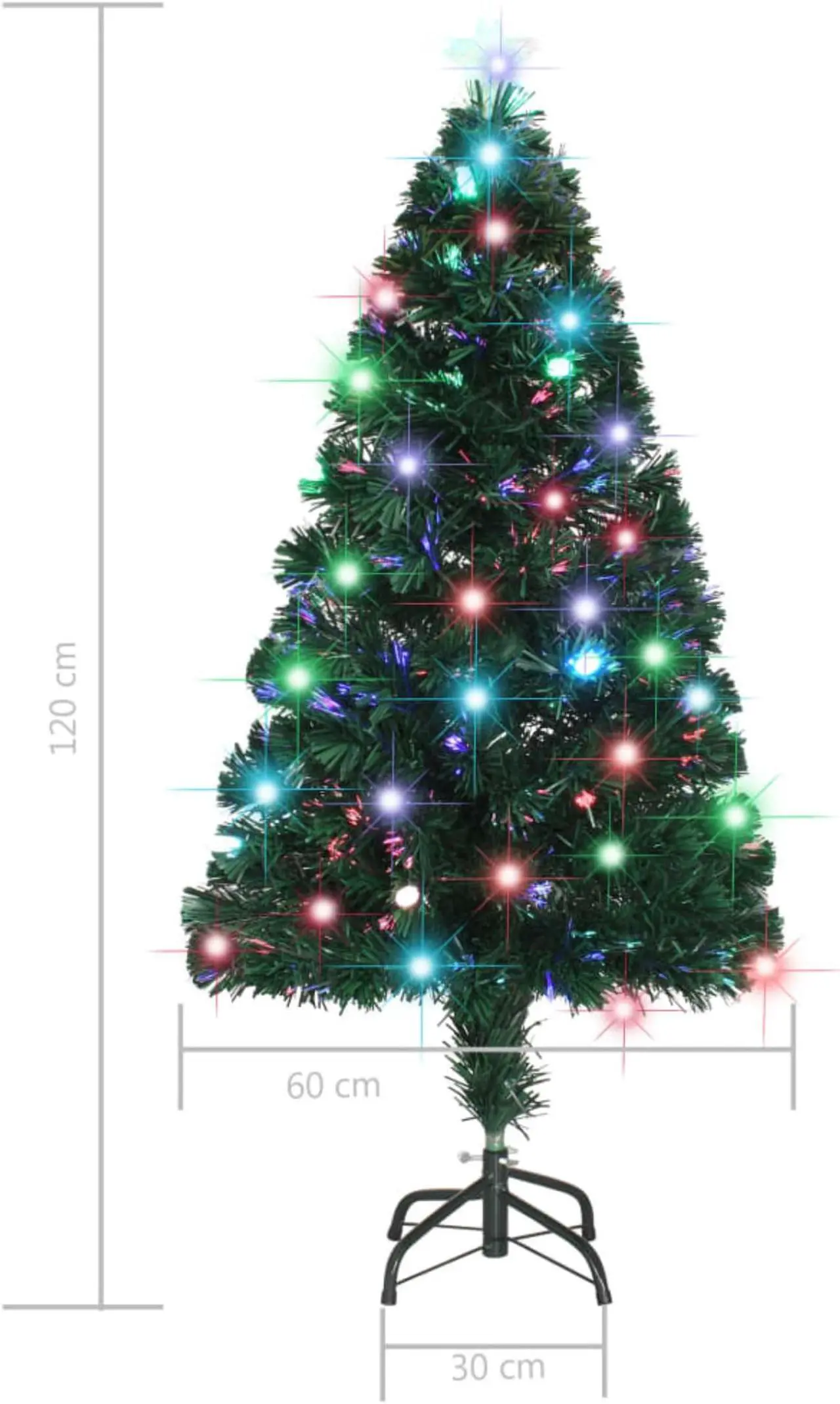 Alt view image 6 of 16 - vidaXL Pre-lit Christmas Tree with Stand Xmas Tree Decoration 135 Branches