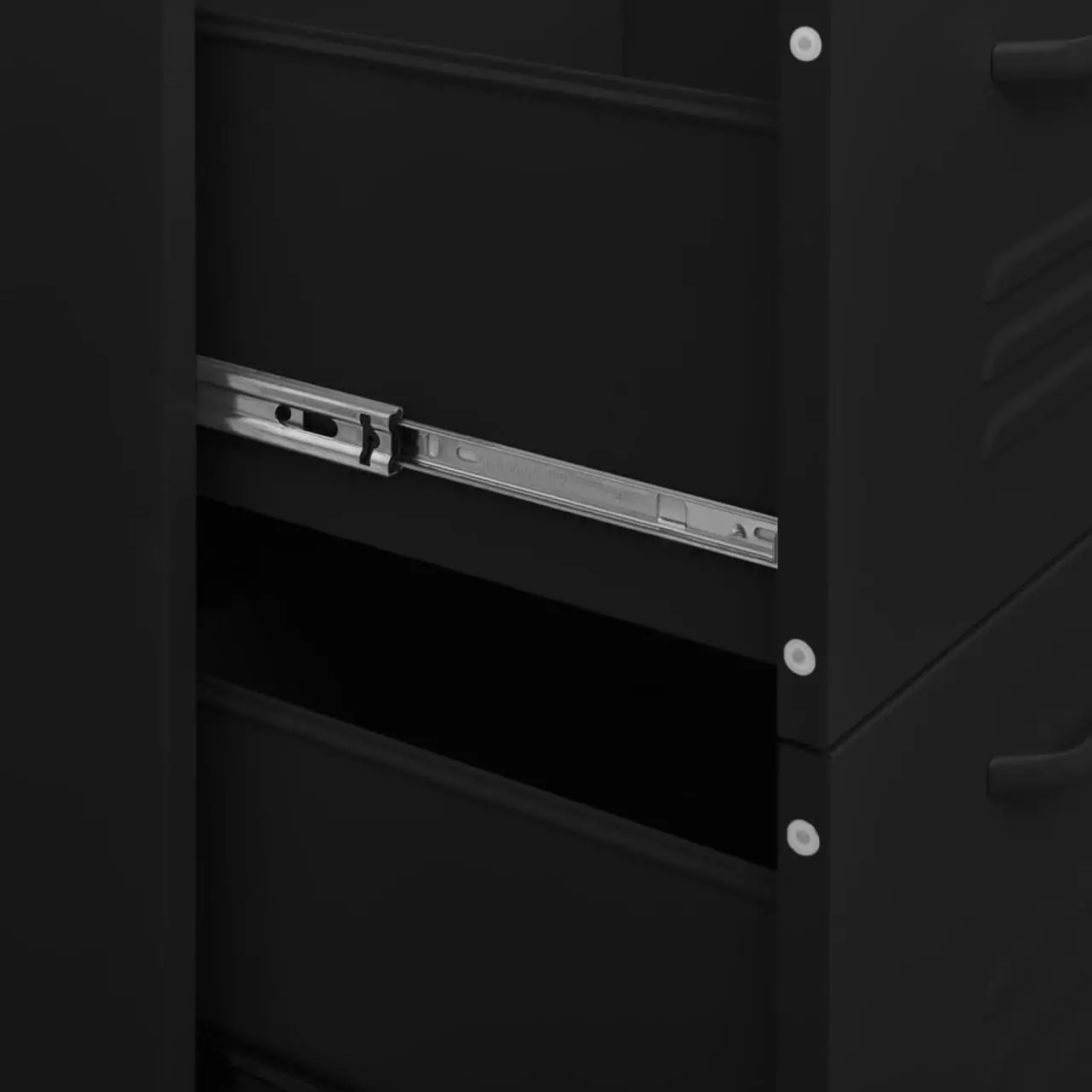 Alt view image 10 of 17 - vidaXL Drawer Cabinet File Cabinet Freestanding Storage Cabinet Black Steel