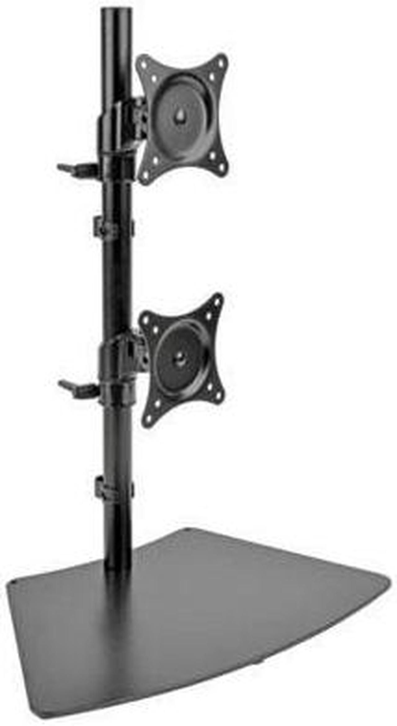 Alt view image 9 of 20 - Tripp Lite Dual Vertical Flat-Screen Desk Stand/Clamp Mount, 15" to 27" Displays