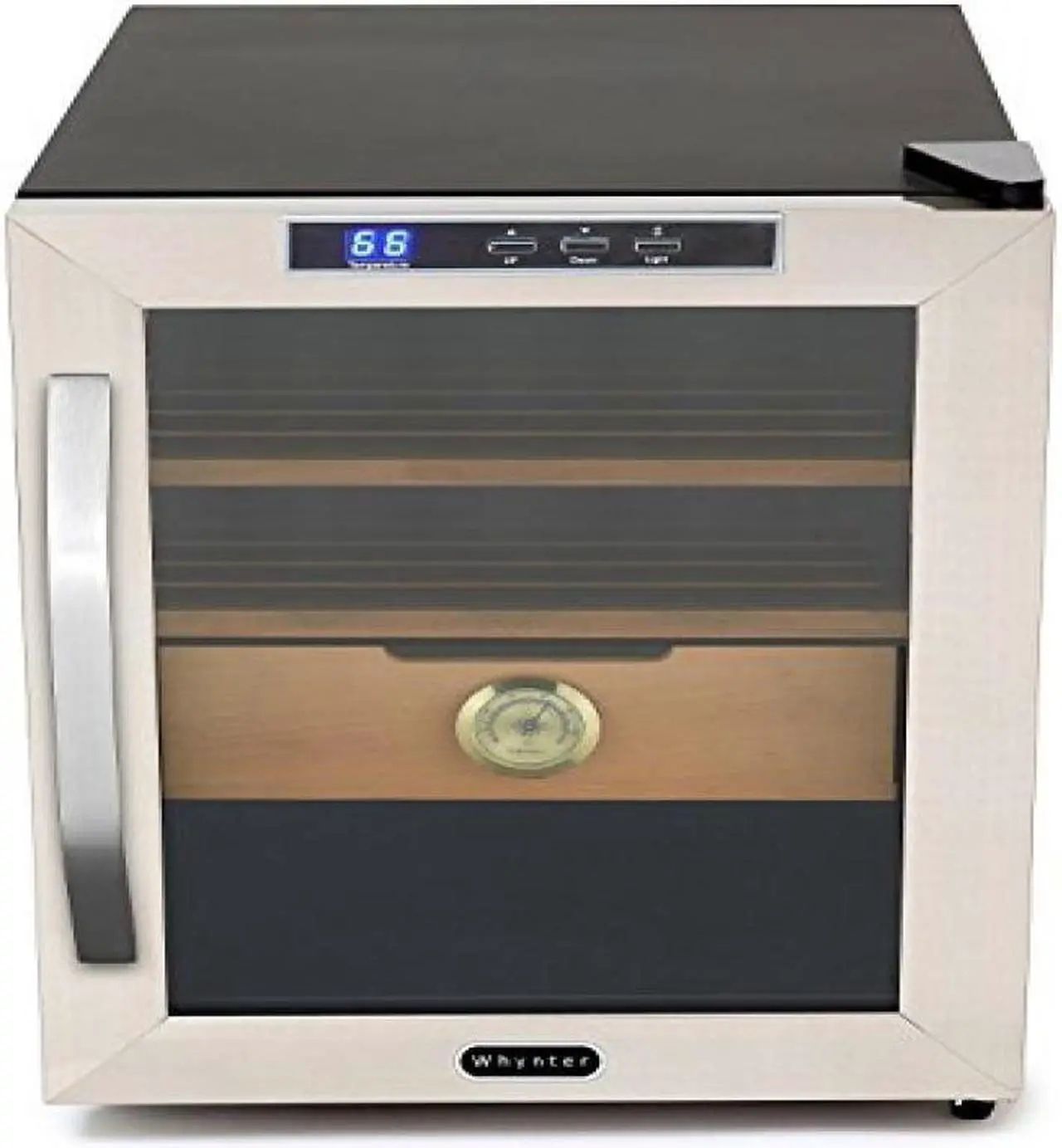 Alt view image 7 of 15 - Whynter Stainless Steel 1.2 cu. ft. Cigar Cooler Humidor
