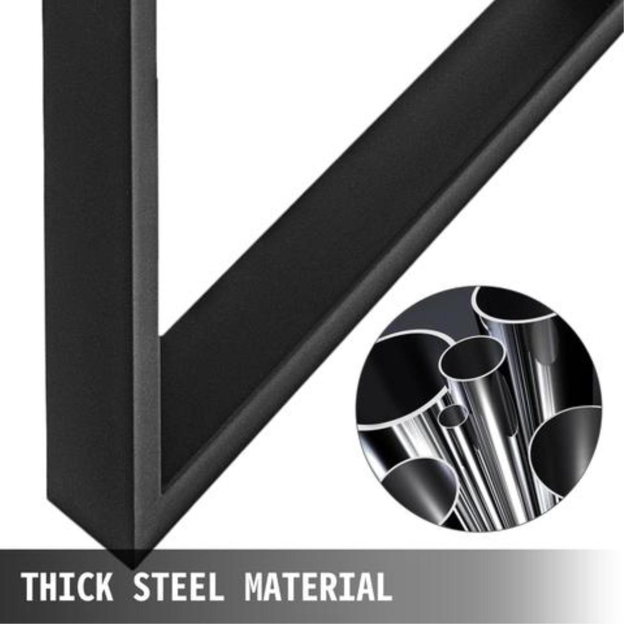 Alt view image 10 of 14 - Techlifer Set of 2 Steel Table Legs Dining Table Legs Office Table Computer Desk Legs Steel Bench Legs Furniture Legs 600 * 720mm (28Height 24Wide, Square Shape)