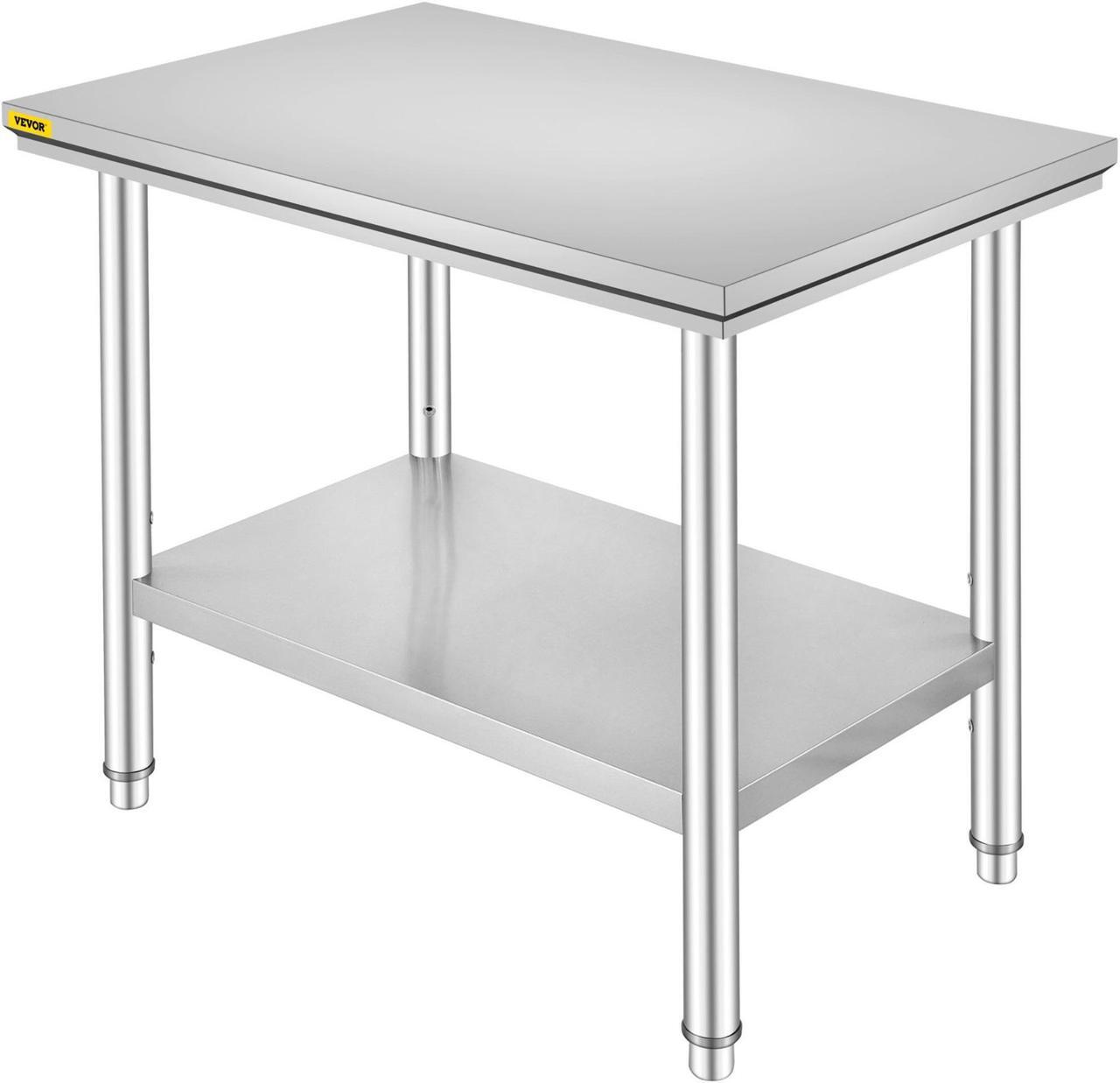 Main image of 24" X 36" Stainless Steel Kitchen Work Table Commercial Restaurant Table