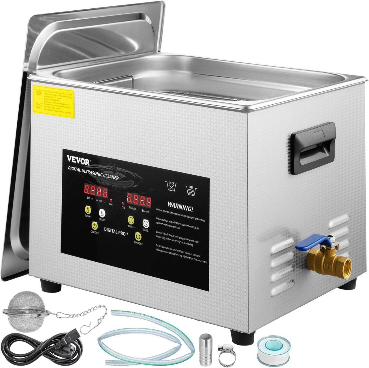 Alt view image 2 of 4 - VEVOR 15l Ultrasonic Cleaner Heater Timer 600w 40khz Jewelry Cleaning Machine