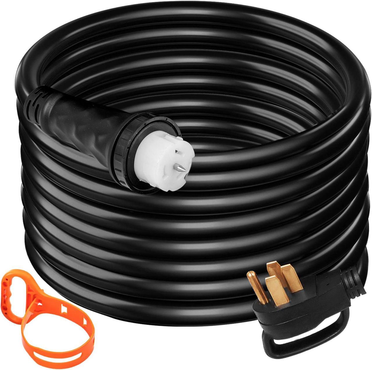 VEVOR 20ft Generator Power Cord 50-amp 125/250-volt 14-50p To Cs6364 Locking Connector