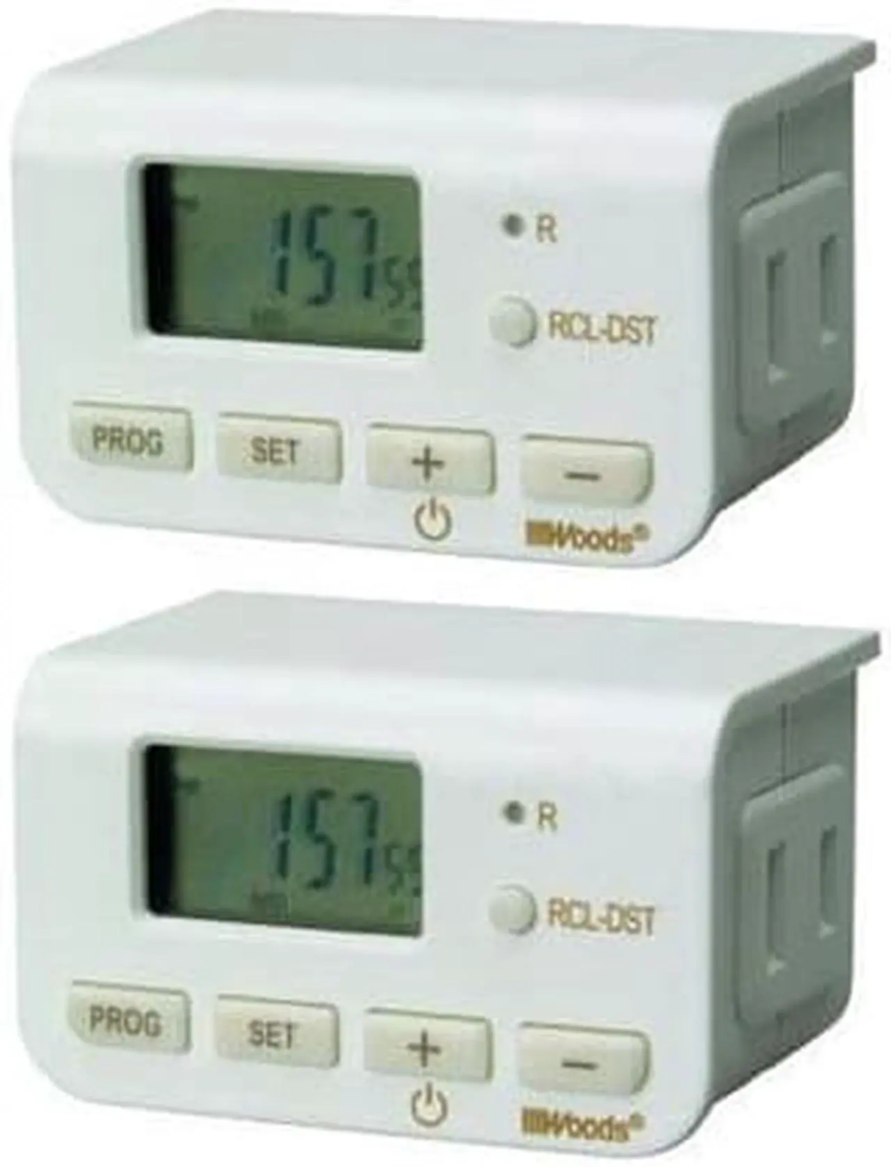 Alt view image 11 of 12 - Woods Slim Fit Simple Set Indoor Digital Daily Lamp Timer, White 2-Pack
