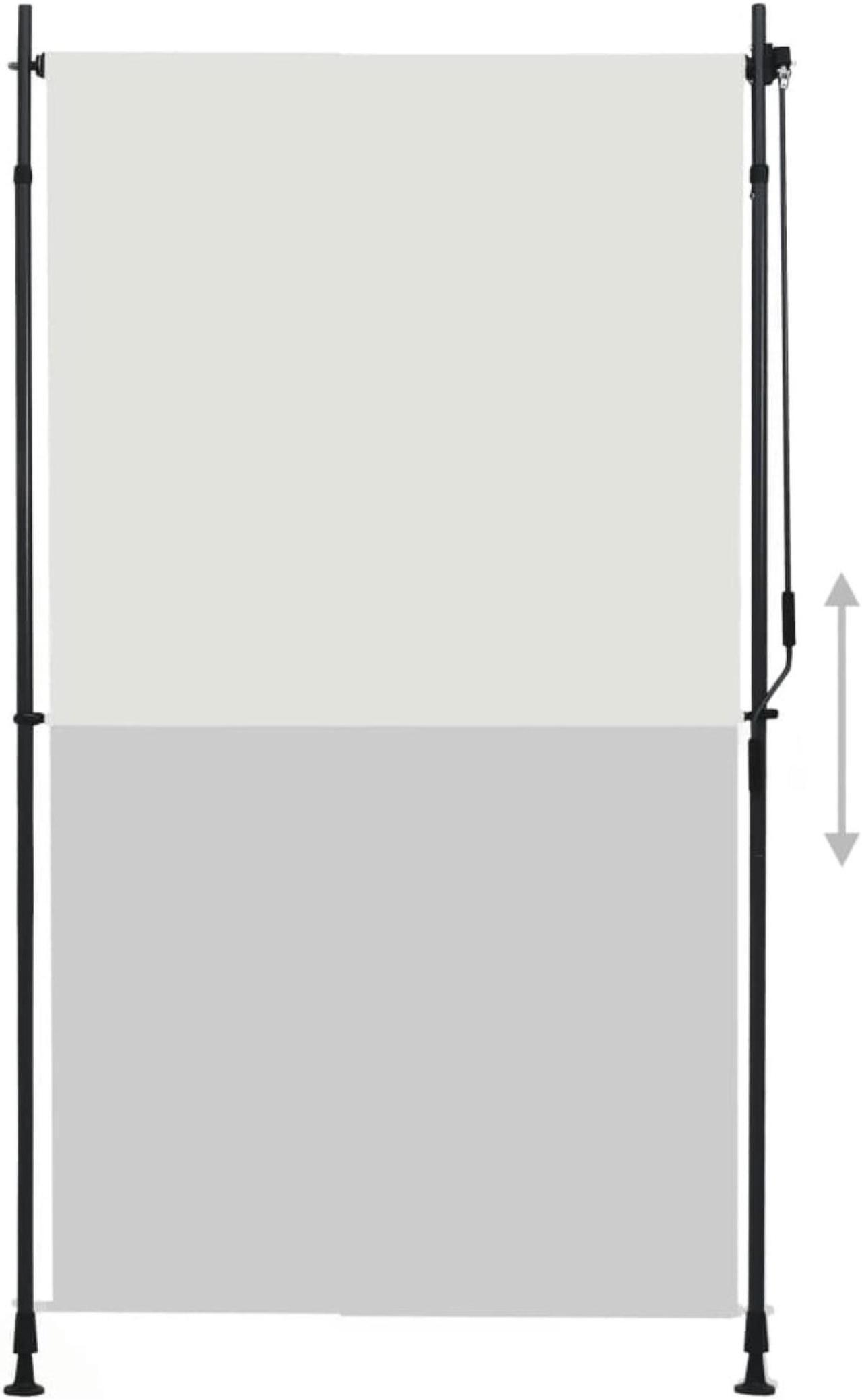 Alt view image 10 of 10 - vidaXL Roller Blind Blackout Blind with Hand Crank Height Adjustable Cream