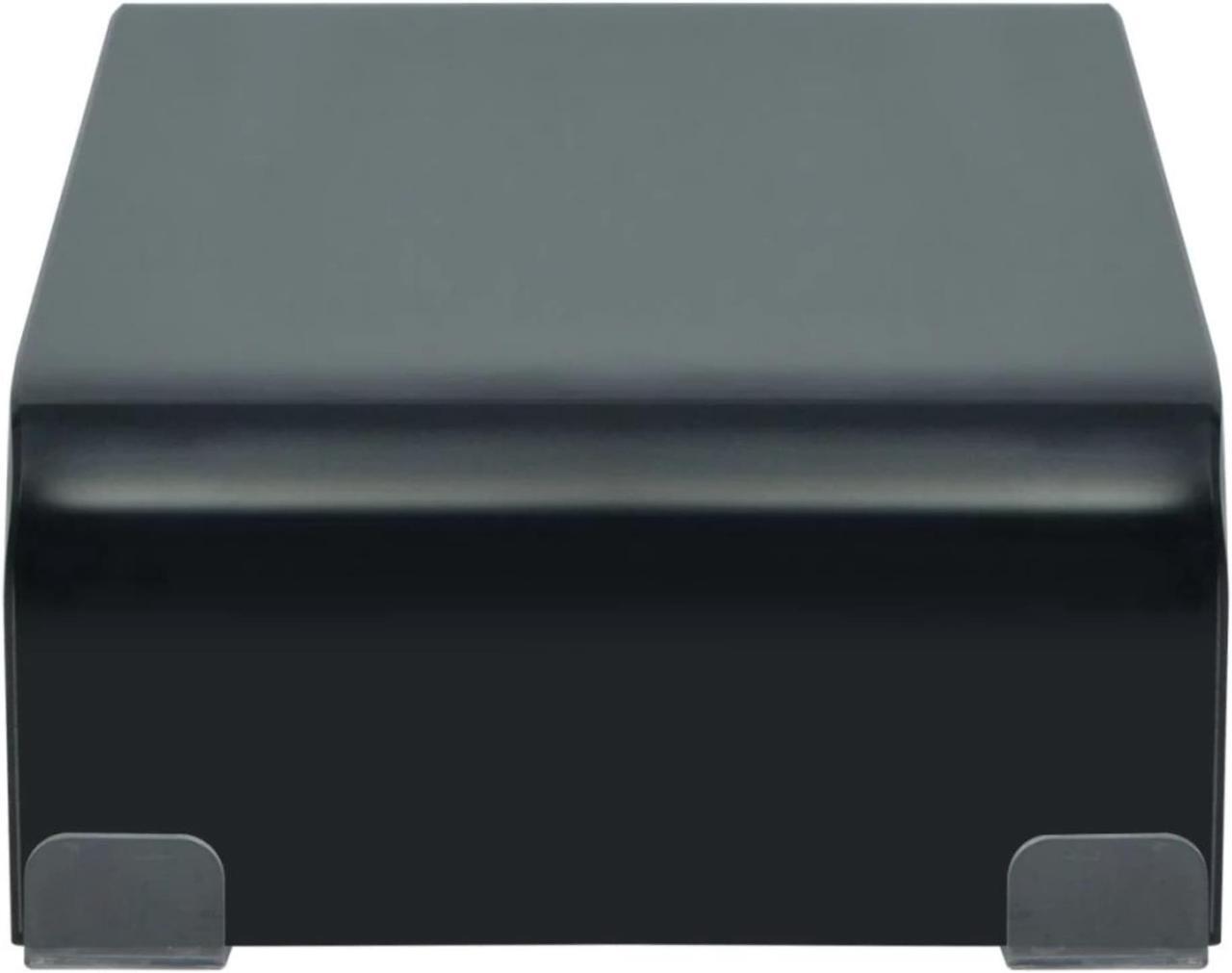Alt view image 9 of 12 - vidaXL TV Stand Monitor Stand Desktop Stand TV Console Media Unit Glass Black