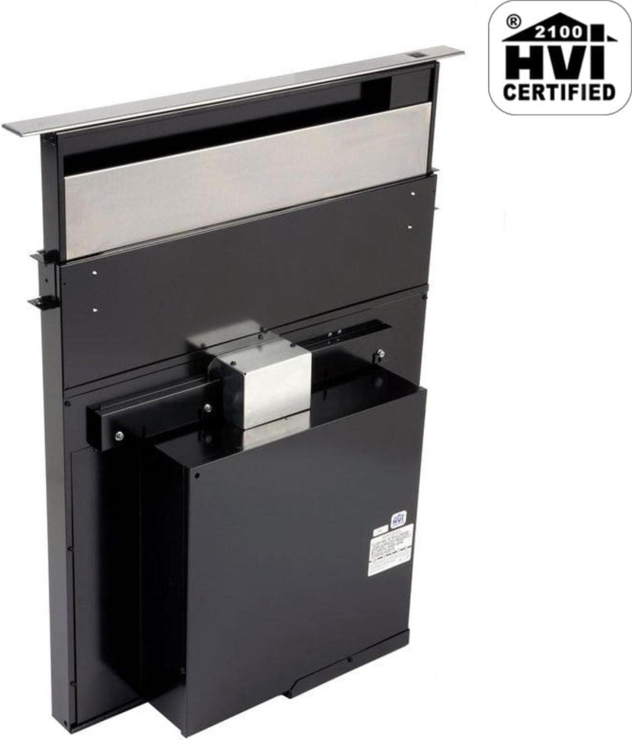 Alt view image 8 of 12 - Broan 273003 500 CFM 30" Wide Stainless Steel Downdraft Range Hood with Adjustab