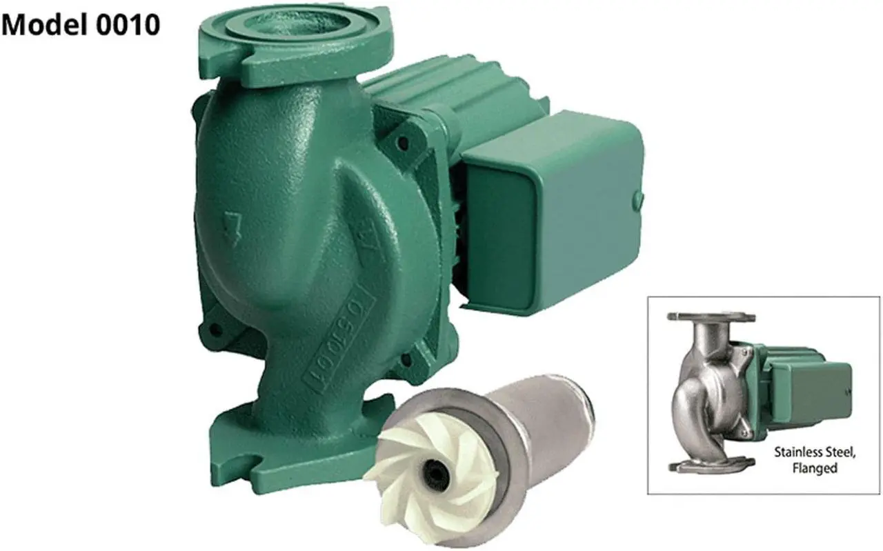 Alt view image 4 of 4 - TACO 0010-F3 Hydronic Circulating Pump, 1/8 hp, 115V, 1 Phase, Flange Connection