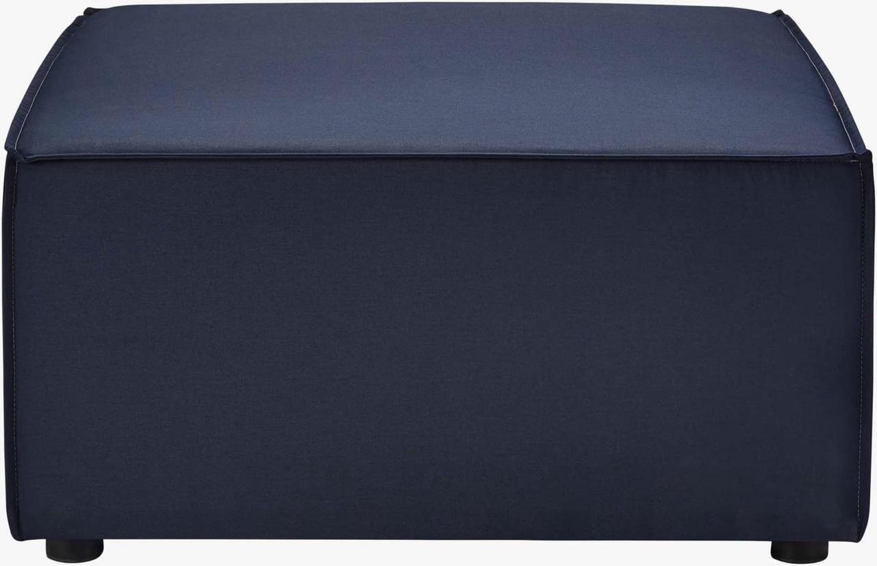 Alt view image 3 of 6 - Saybrook Outdoor Patio Upholstered Sectional Sofa Ottoman Navy