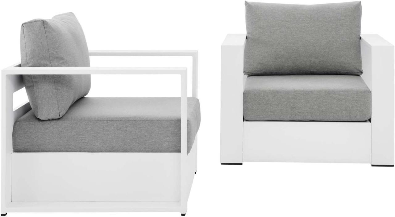 Main image of Tahoe Outdoor Patio Powder-Coated Aluminum 2-Piece Armchair Set