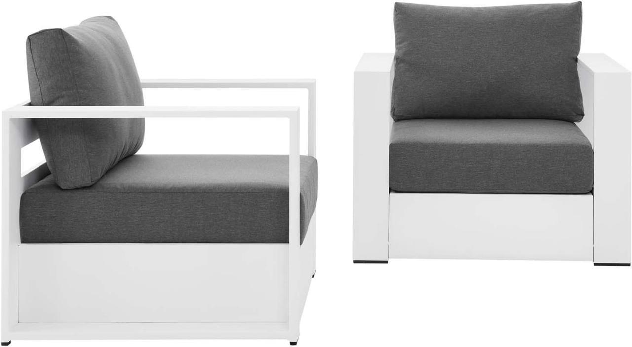 Main image of Tahoe Outdoor Patio Powder-Coated Aluminum 2-Piece Armchair Set